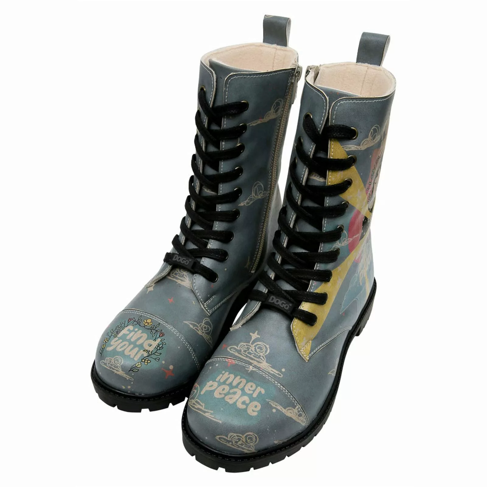 DOGO Schnürboots "Damen Zipsy Find Your Inner Peace Vegan Damen Stiefel / F günstig online kaufen