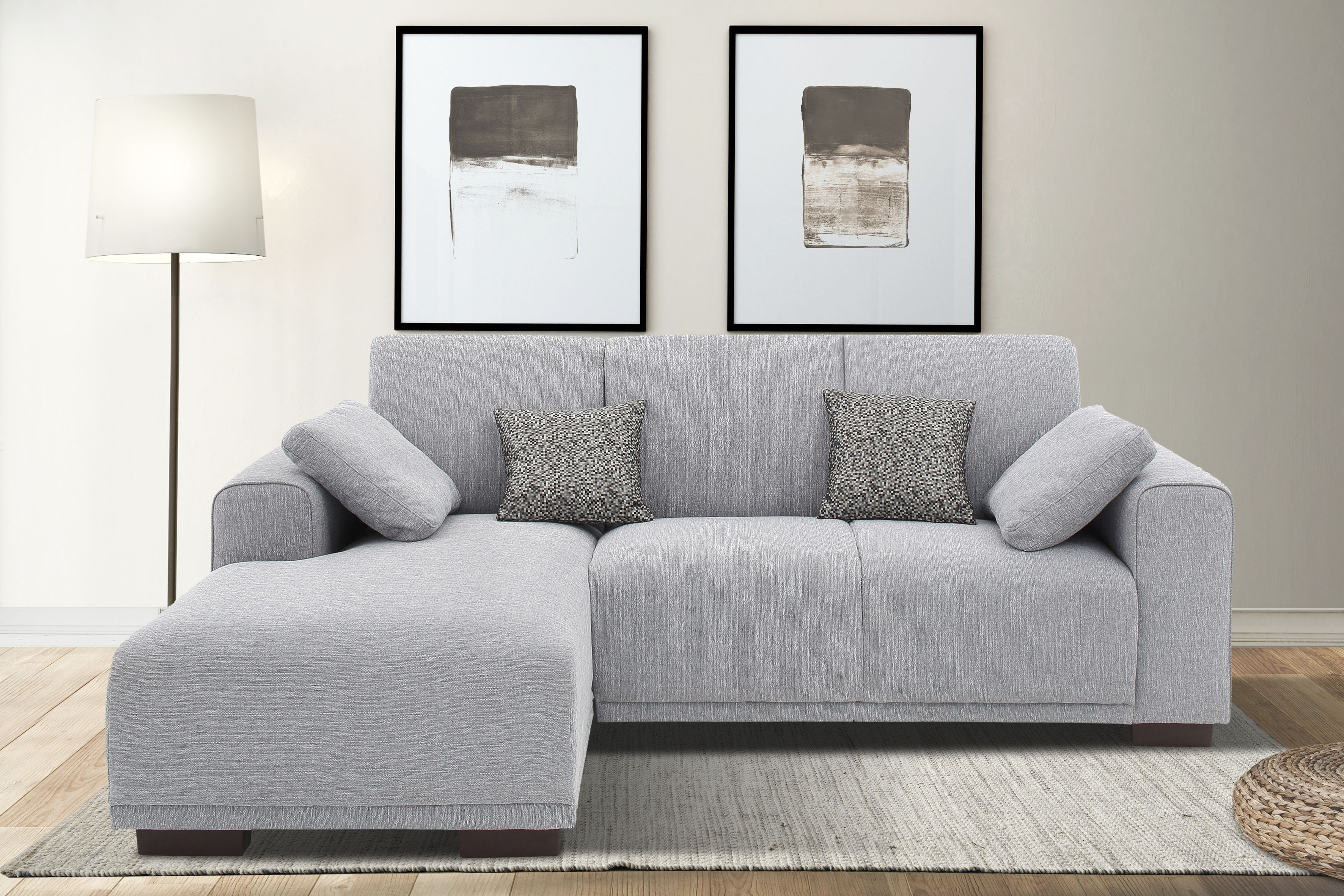 Home affaire Ecksofa "BORNHOLM L-Form mit Recamiere, Maße B/T/H: 234/162/85 günstig online kaufen