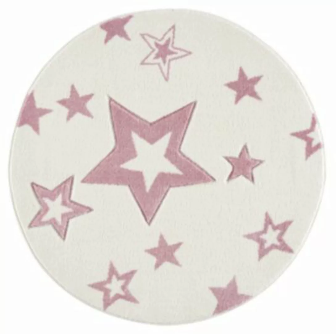Kids Love Rugs Kinderteppich Starlight rund creme/rosa Gr. 150 günstig online kaufen