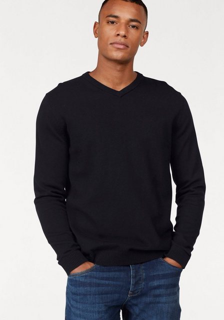 Jack & Jones Herren V-Ausschnitt Pullover JJEBASIC KNIT V-NECK günstig online kaufen