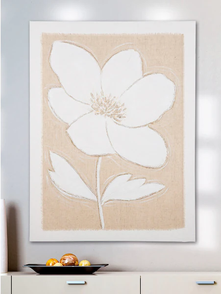 GILDE Leinwandbild "Bild "Blume auf Tuch"", (1 St.) günstig online kaufen