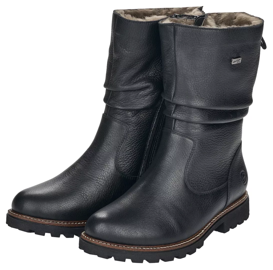 Remonte Winterstiefel, Blockabsatz, Winterboots mit Falten am slouchy Schaf günstig online kaufen