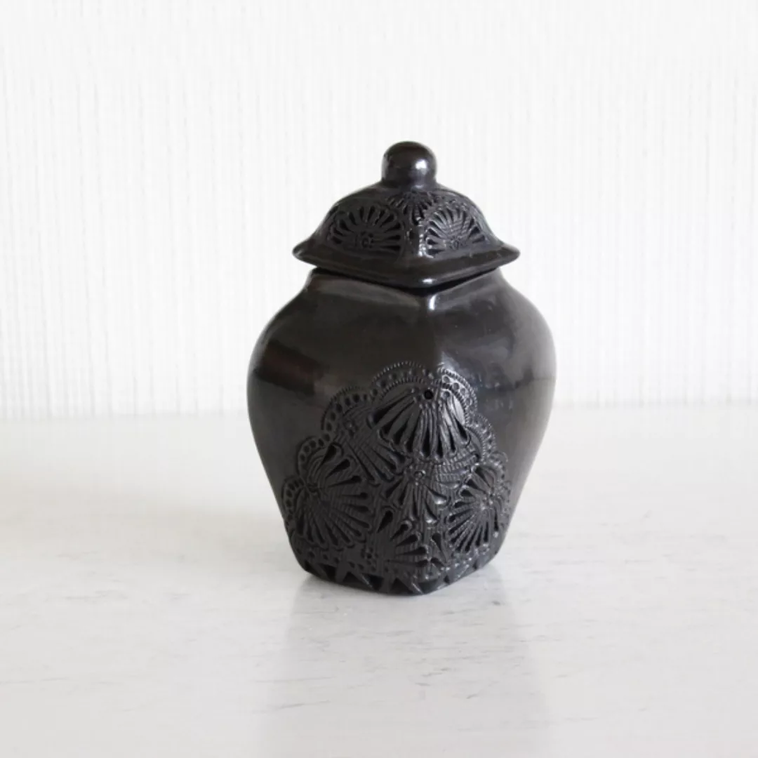 Schwarze Deko Vase Mit Deckel | Schwarze Keramik "Bonito" günstig online kaufen