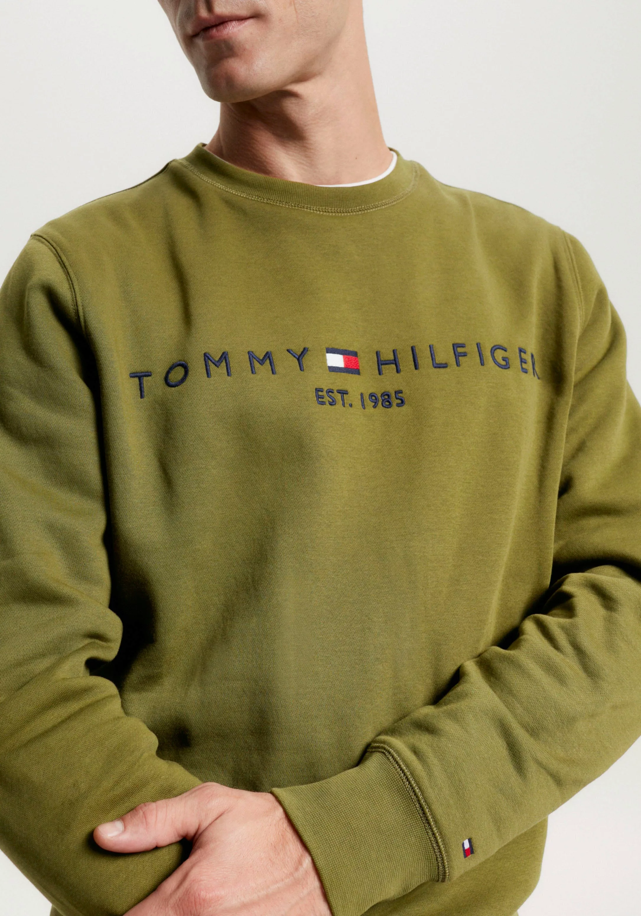 Tommy Hilfiger Sweatshirt TOMMY LOGO SWEATSHIRT mit Rundhalsausschnitt günstig online kaufen