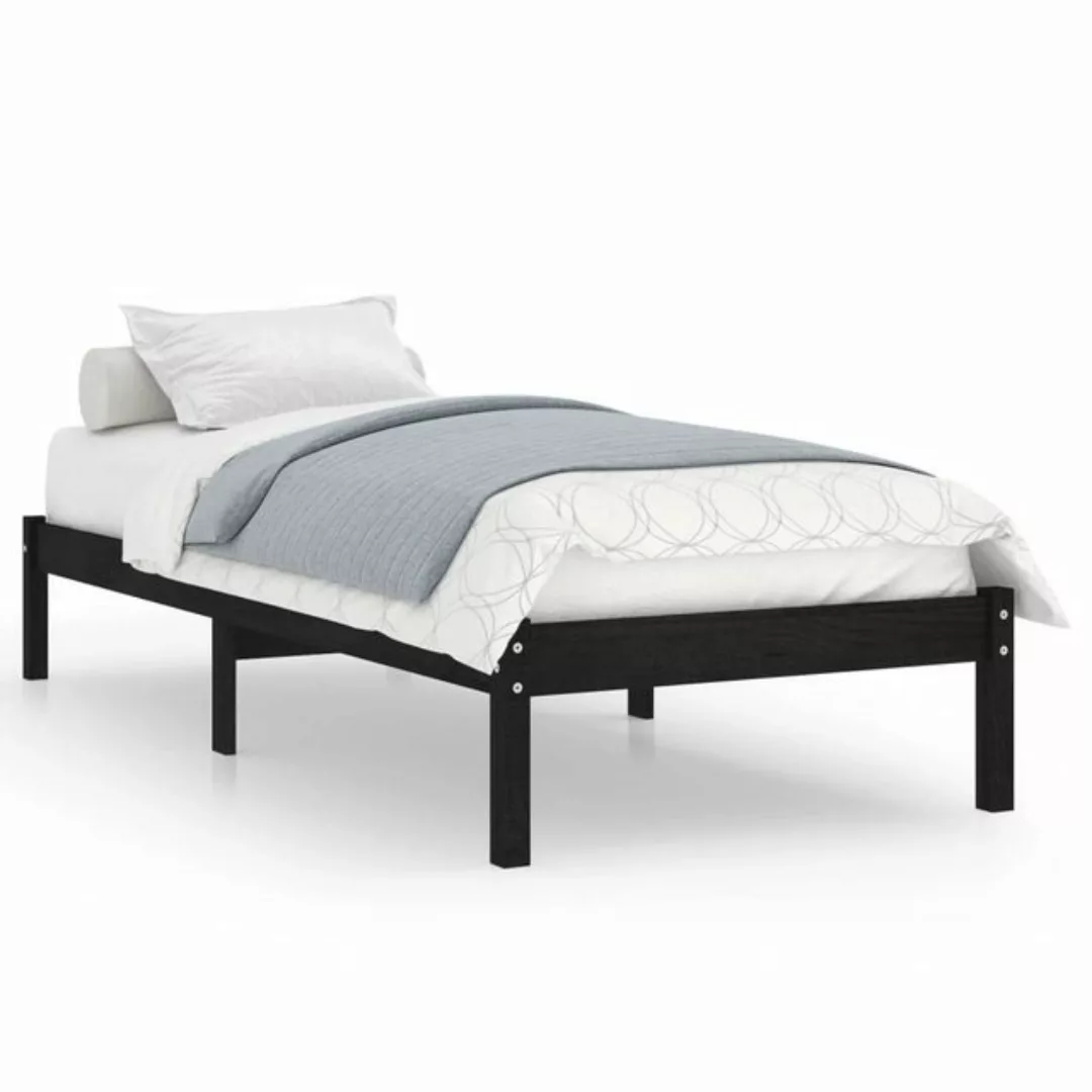 furnicato Bett Massivholzbett Schwarz 75x190 cm günstig online kaufen