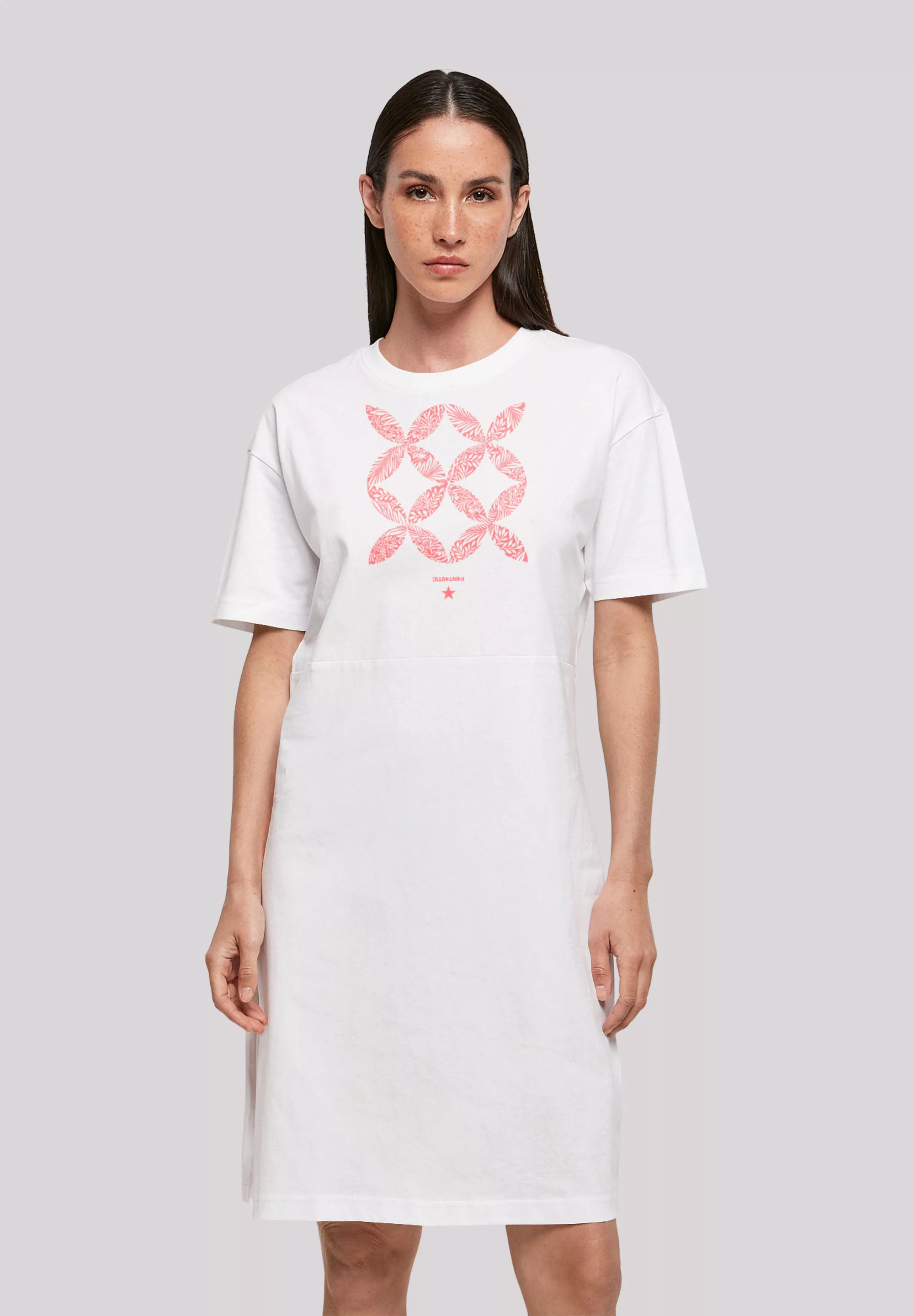 F4NT4STIC Shirtkleid "Blumenmuster Coral", Print günstig online kaufen