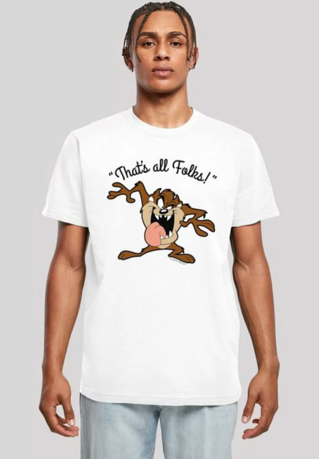 F4NT4STIC T-Shirt Looney Tunes Taz That's All Folks Print günstig online kaufen