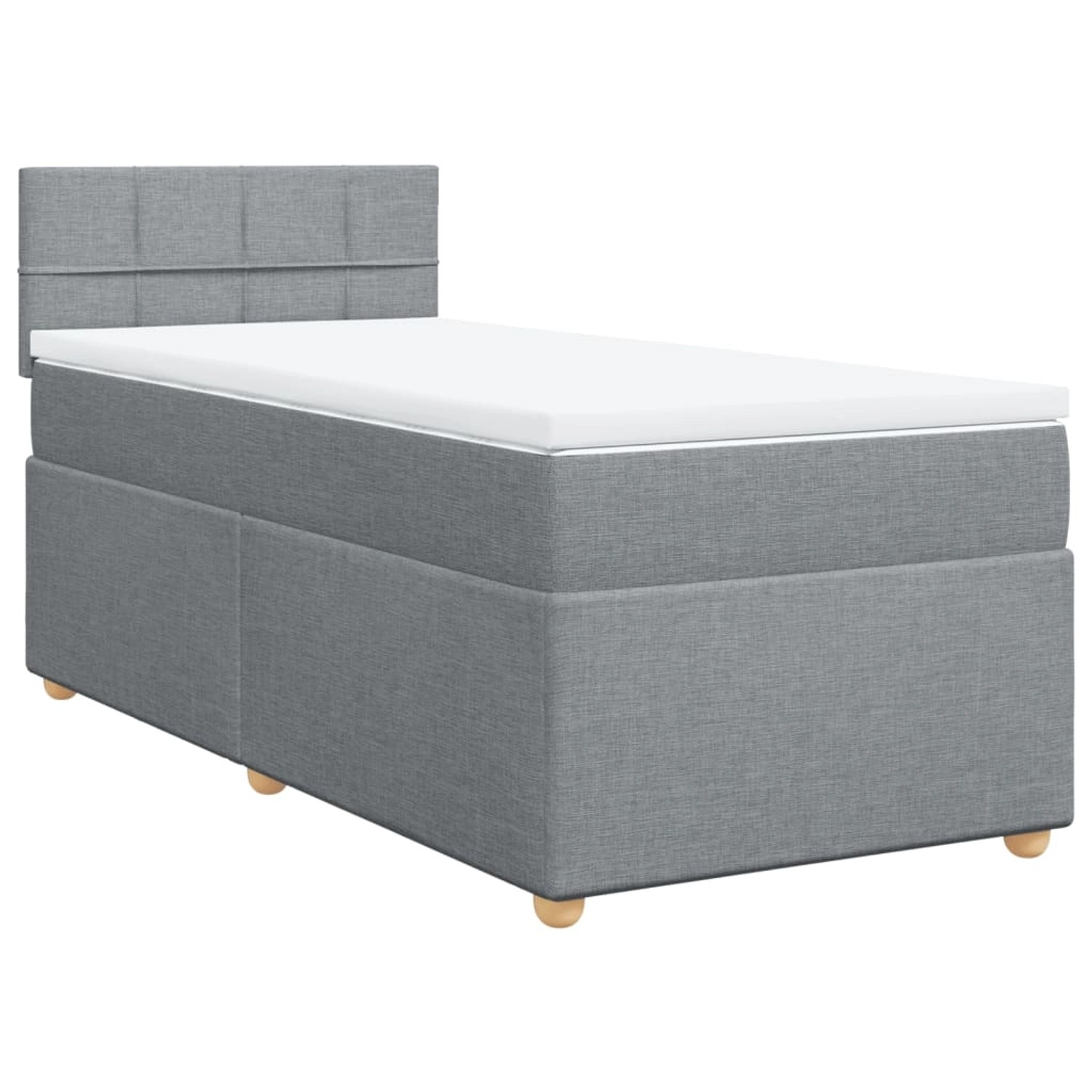 vidaXL Boxspringbett mit Matratze Hellgrau 90x190 cm Stoff2102277 günstig online kaufen