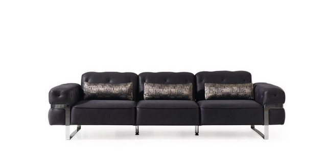 Xlmoebel Sofa Dreisitzer Stoffsofa Luxus Möbel Design Couch Neu schwarz, He günstig online kaufen