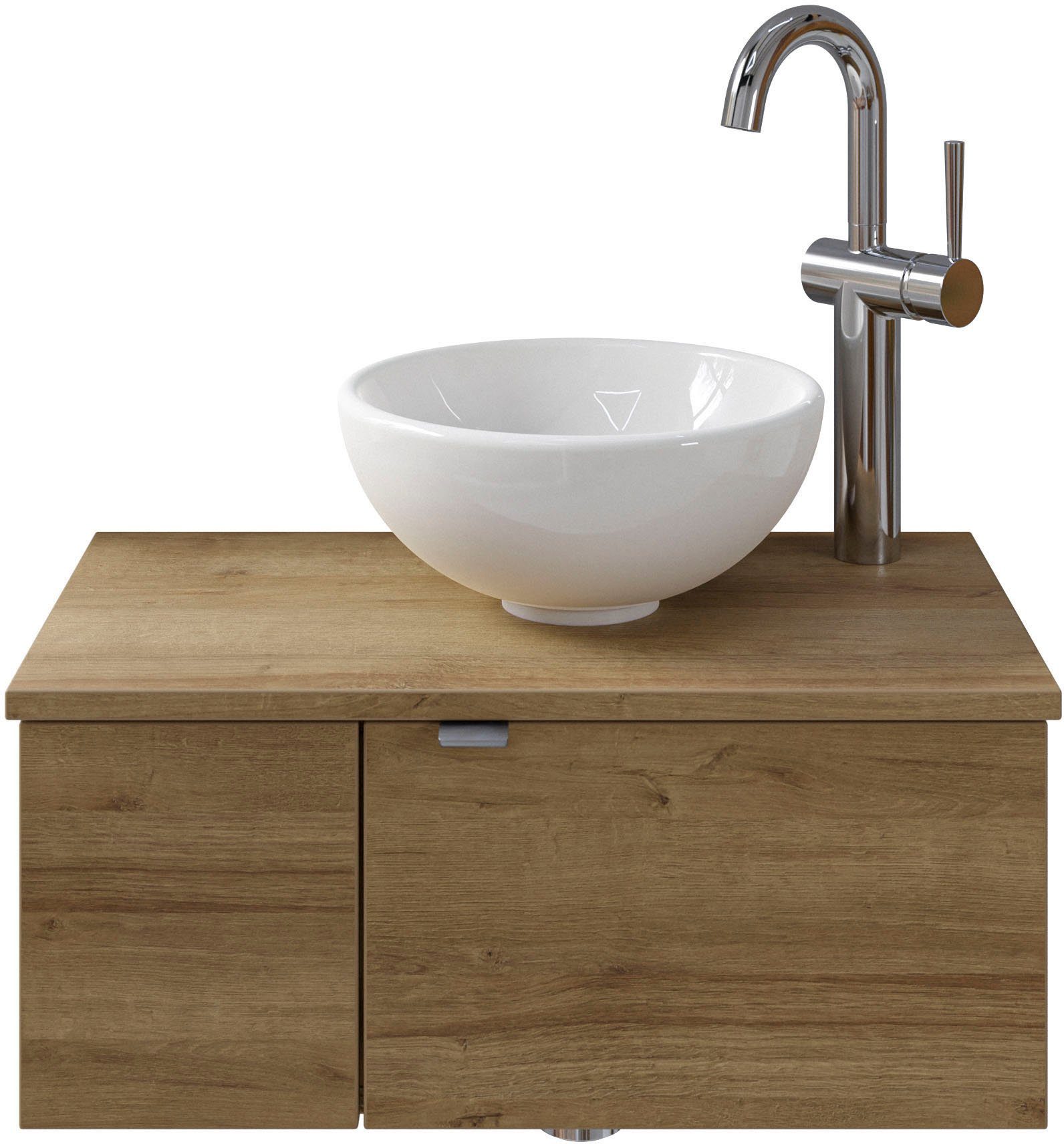 Saphir Waschtisch "Serie 6915 Waschschale mit Unterschrank für Gästebad, Gä günstig online kaufen