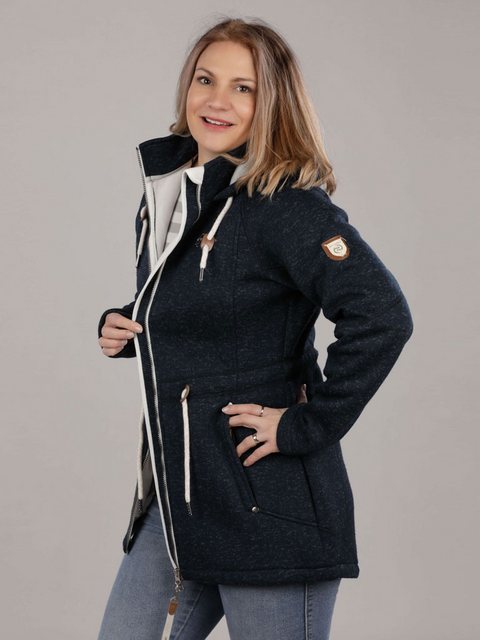 Dry Fashion Wollmantel Damen Fleece-Mantel St. Peter-Ording - Wärmende Flee günstig online kaufen