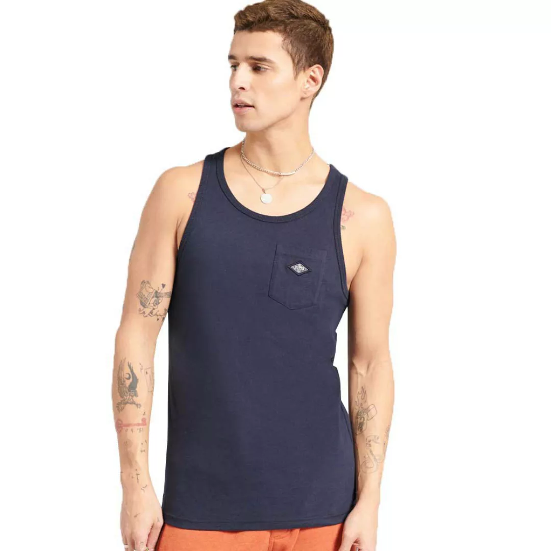 Superdry Cali Surf Graphic Ärmelloses T-shirt L Nautical Navy günstig online kaufen