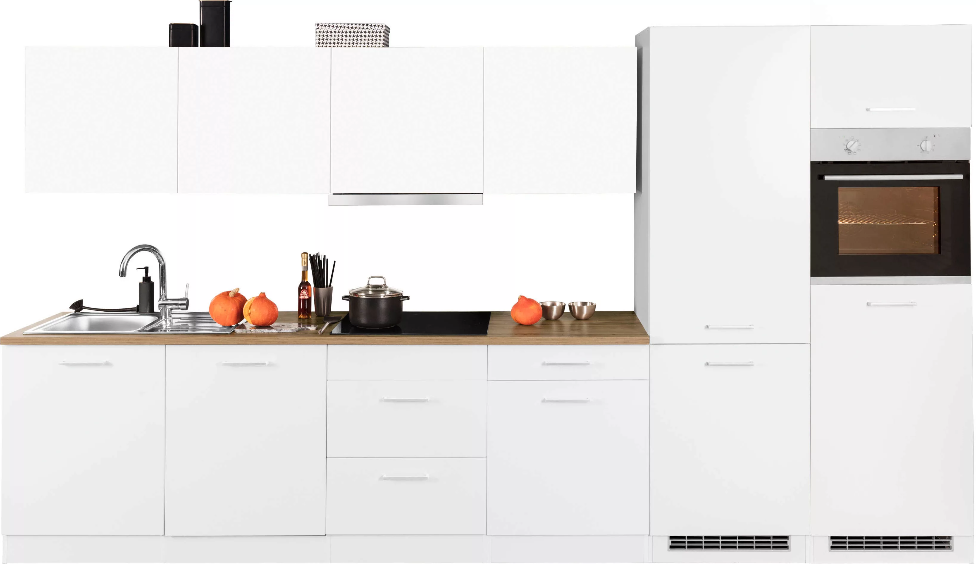 HELD MÖBEL Küchenzeile "Kehl", mit E-Geräten, 360cm, inkl. Kühl/Gefrierkomb günstig online kaufen