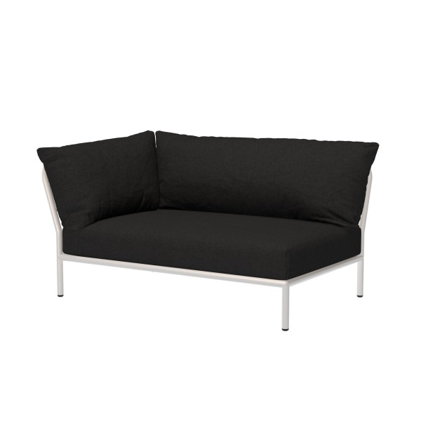 LEVEL2 Outdoor Sofa Lounge-Modul 2 Kohle Weiß Links günstig online kaufen