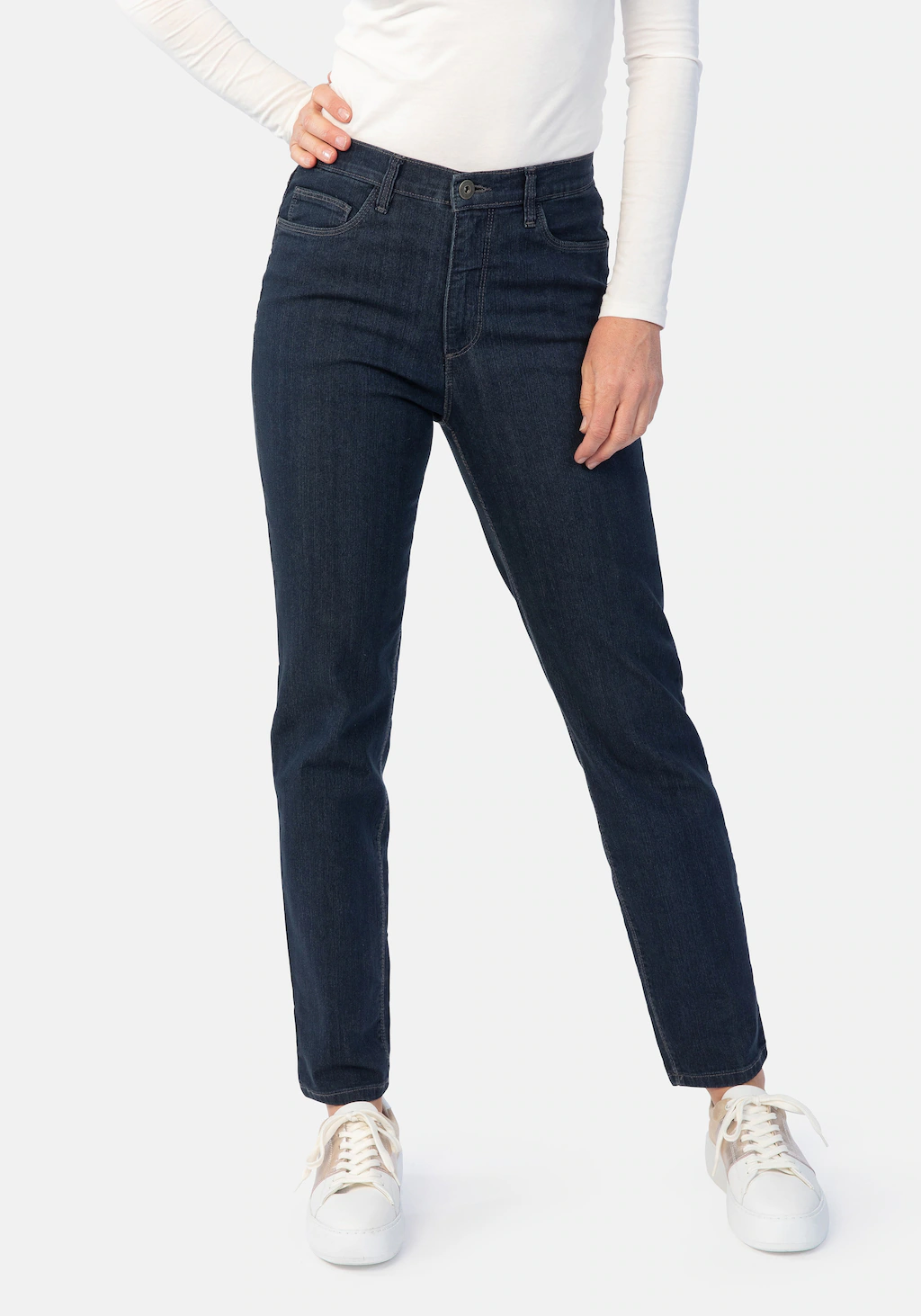 STOOKER WOMEN 5-Pocket-Jeans "Nizza Denim Tapered Fit", Tapered Fit Casual günstig online kaufen