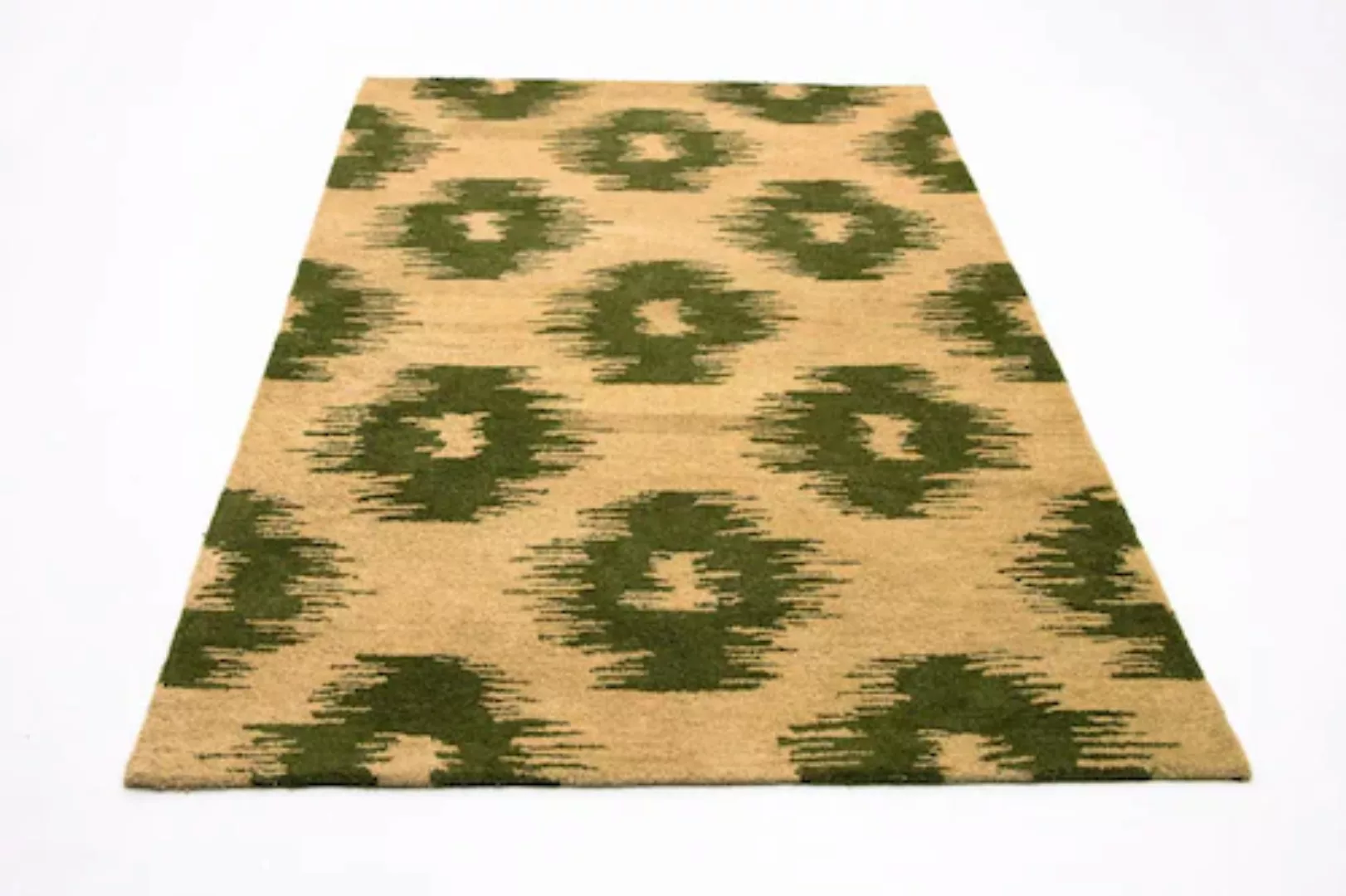 morgenland Wollteppich »Designer Teppich handgetuftet grün«, rechteckig günstig online kaufen