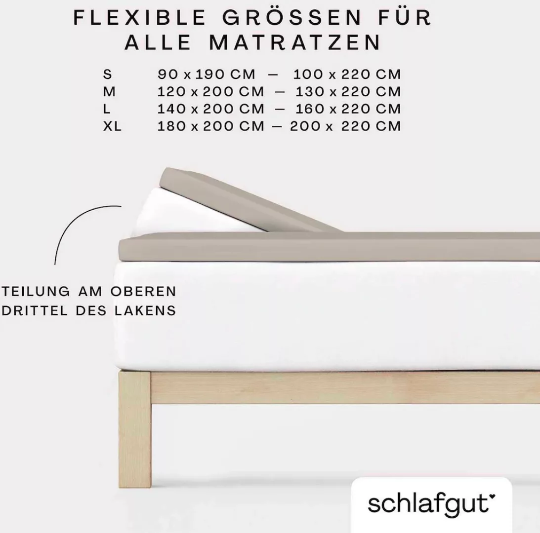 Schlafgut Spannbettlaken »Pure Split-Topper«, MADE IN GREEN by OEKO-TEX® günstig online kaufen