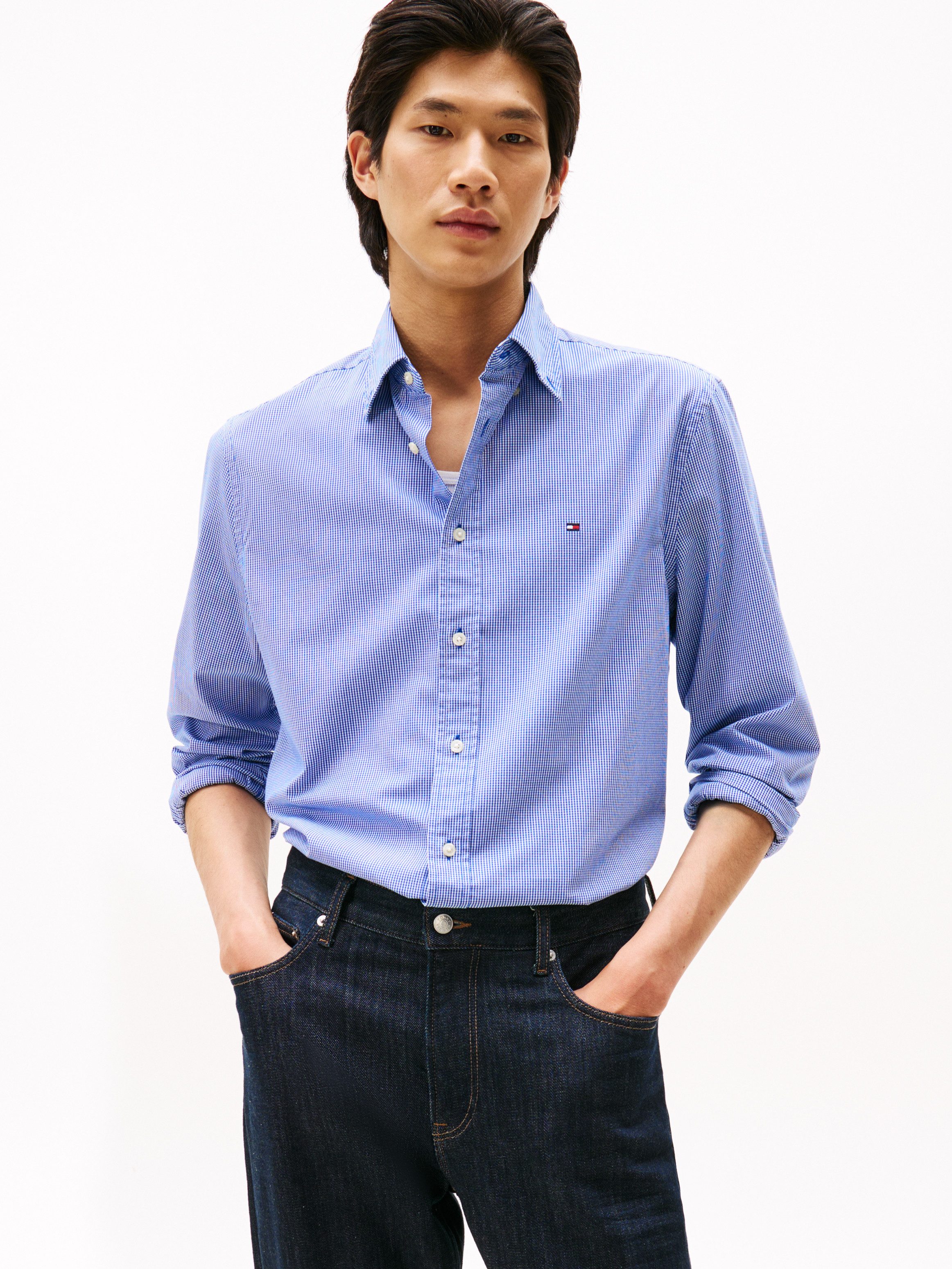 Tommy Hilfiger Langarmhemd FLEX POPLIN MICRO günstig online kaufen