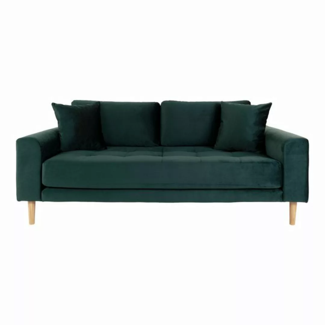 House Nordic 2,5-Sitzer Lido, in Grün, Velour - 180x76x93cm (BxHxT) günstig online kaufen