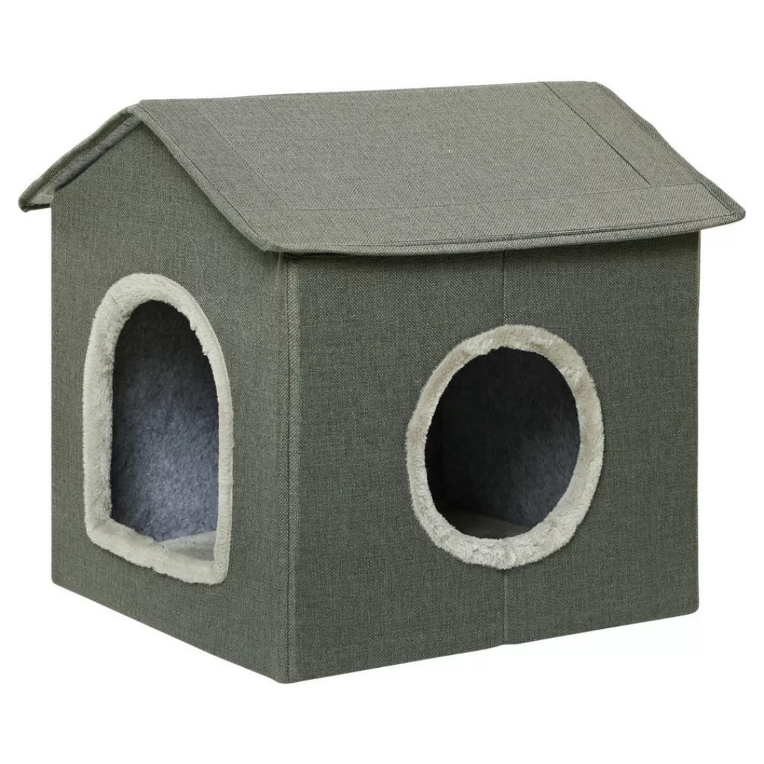 PawHut Katzenhaus grau PVC B/H/L: ca. 43,5x40,5x39 cm günstig online kaufen