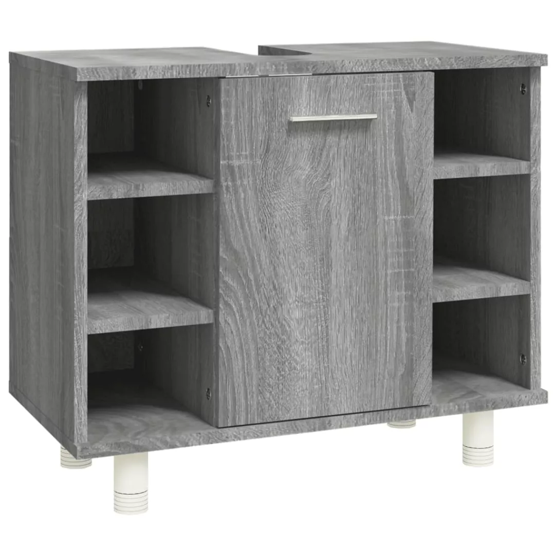 vidaXL Waschbeckenschrank Badschrank Grau Sonoma 60x32x53,5 cm Holzwerkstof günstig online kaufen