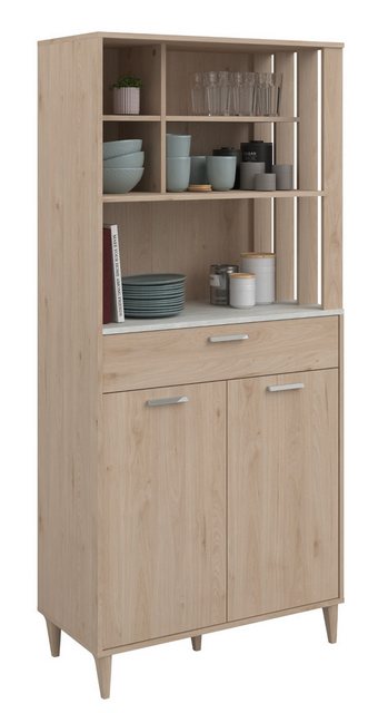 Parisot Küchenbuffet Diner (Buffetschrank in Eiche Dekor, 84 x 182 cm) mit günstig online kaufen