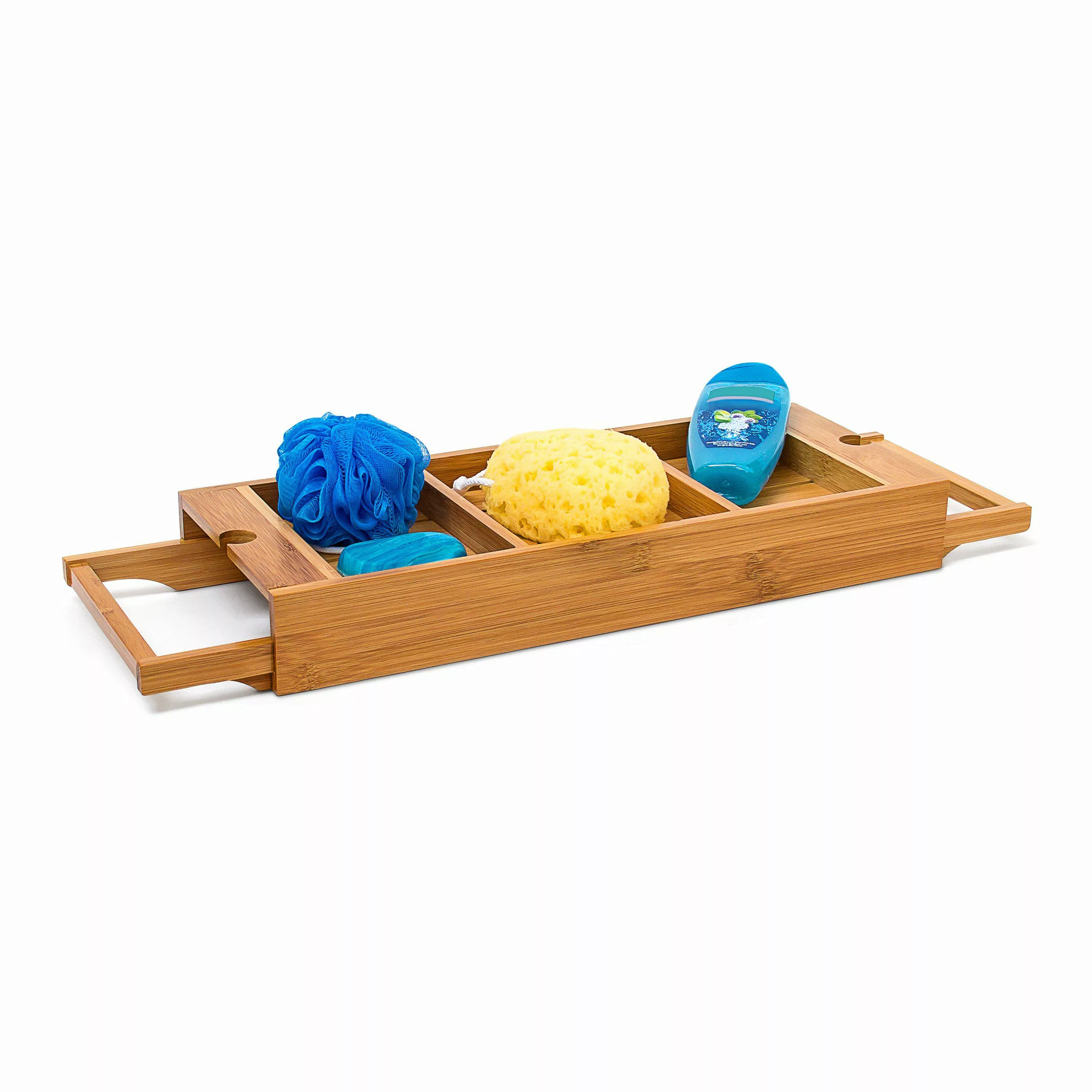 relaxdays Badewannenablage Bambus ausziehbar günstig online kaufen