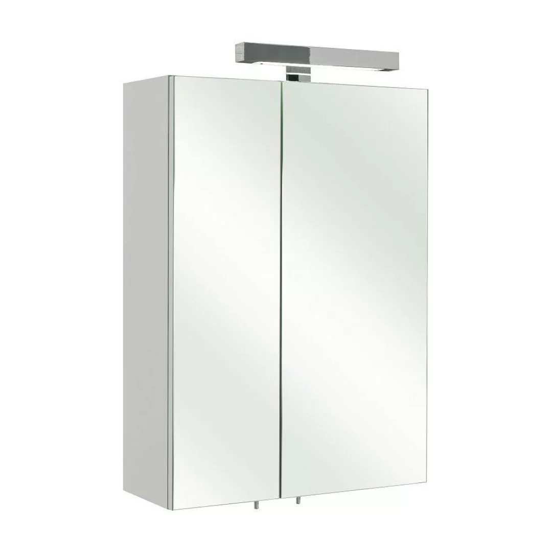Lomadox Spiegelschrank WARSCHAU-66 in weiß glänzend - B/H/T: 50/70/20cm günstig online kaufen
