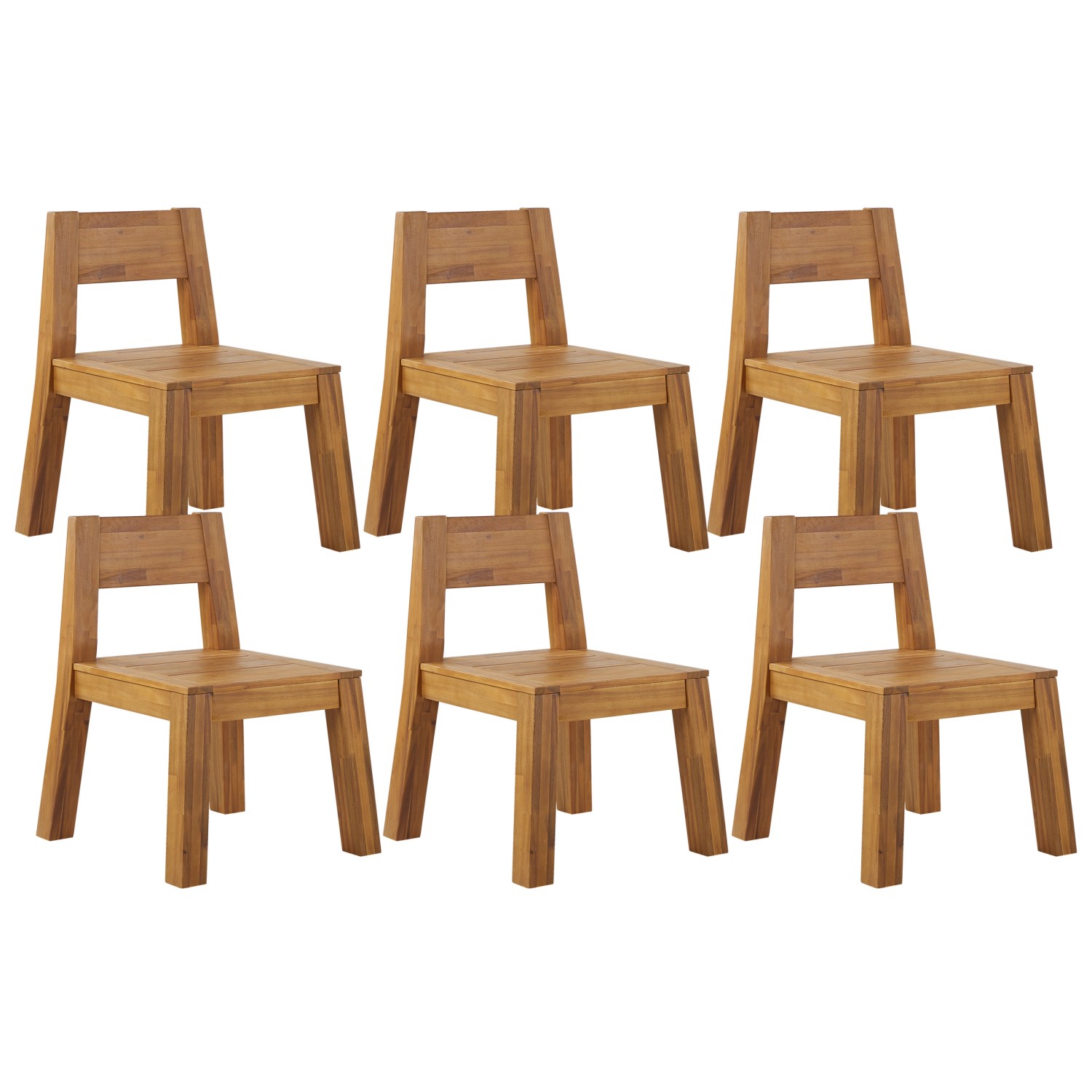 Beliani Gartenstuhl Heller Holzfarbton 61x59x81 günstig online kaufen