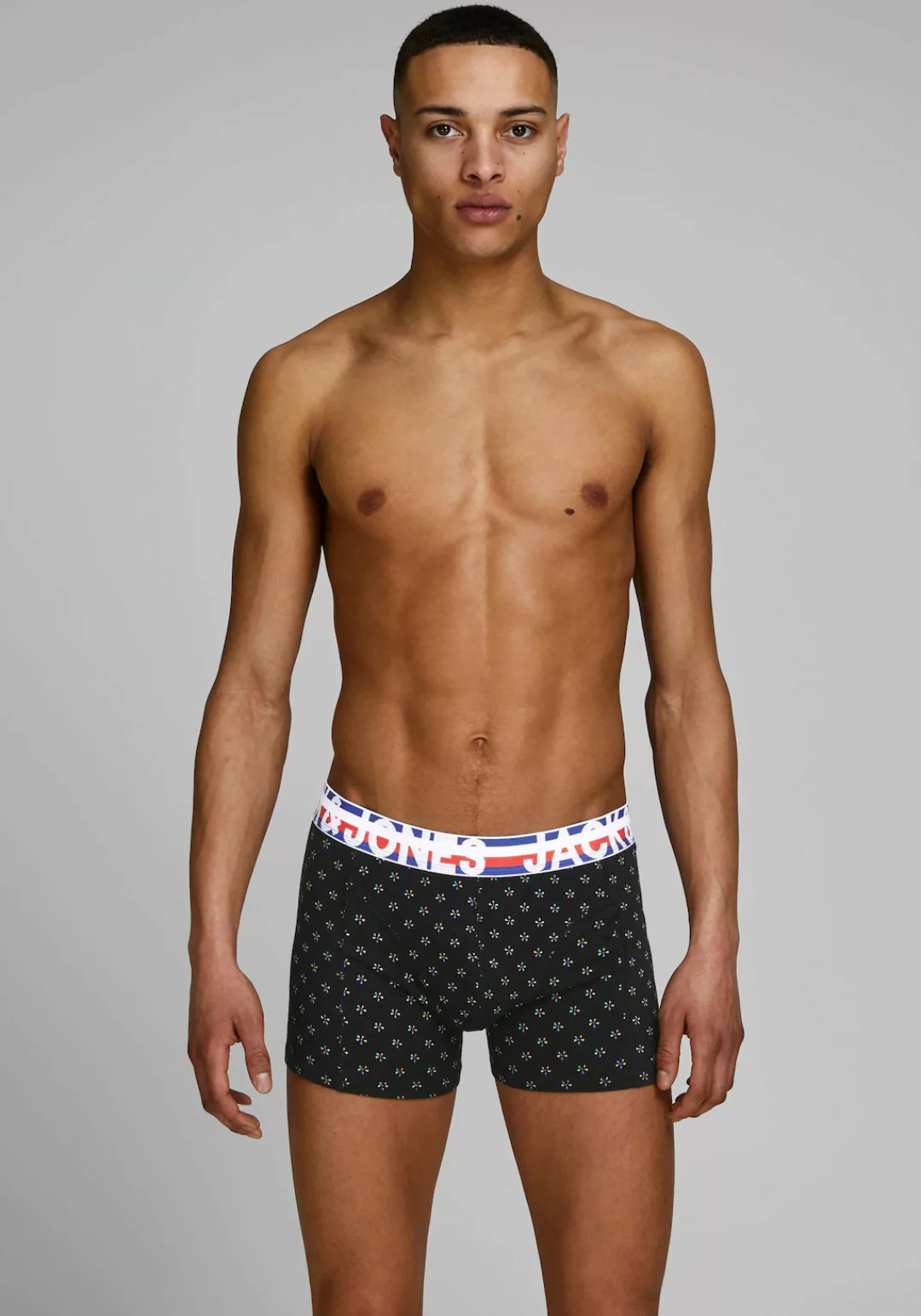 Jack & Jones 3-er Set Trunks Schwarz & Blau günstig online kaufen