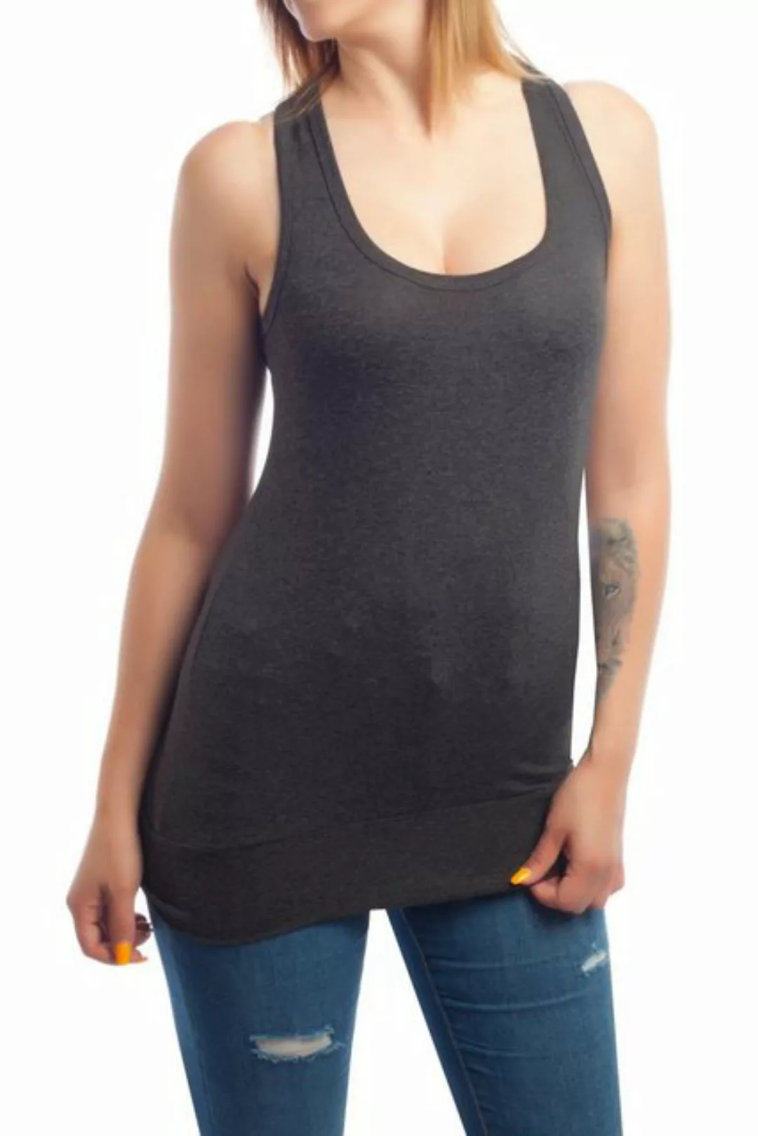 Bongual Ringertop Damen Tanktop Trägertop Sommertop Ringerrücken günstig online kaufen