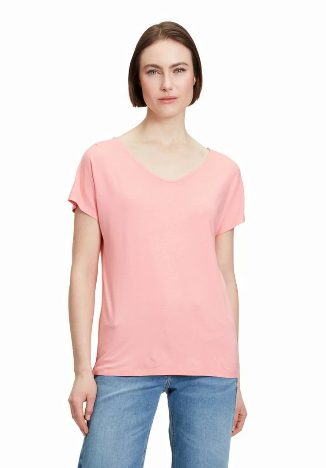 Betty Barclay Kurzarmshirt Betty Barclay Basic Shirt mit V-Ausschnitt (1-tl günstig online kaufen