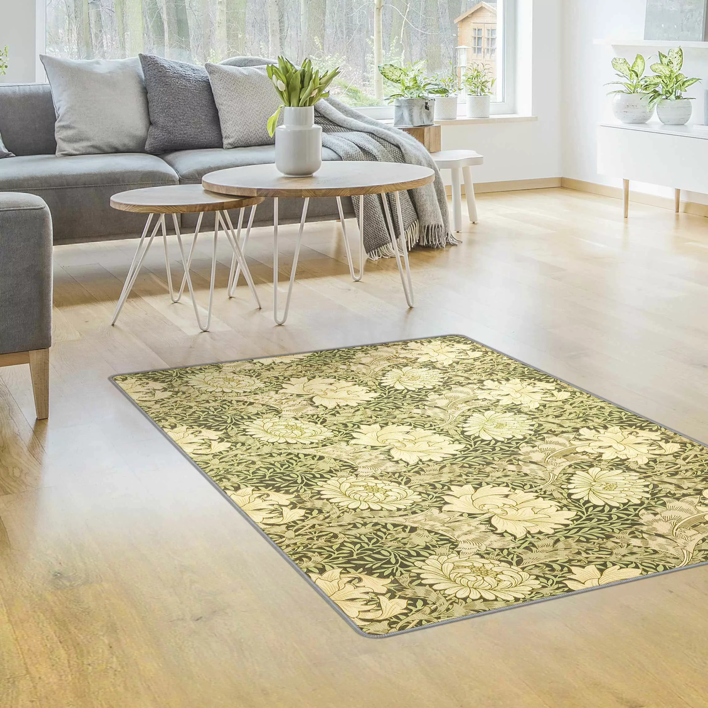 Teppich William Morris Muster - Große Blüten günstig online kaufen