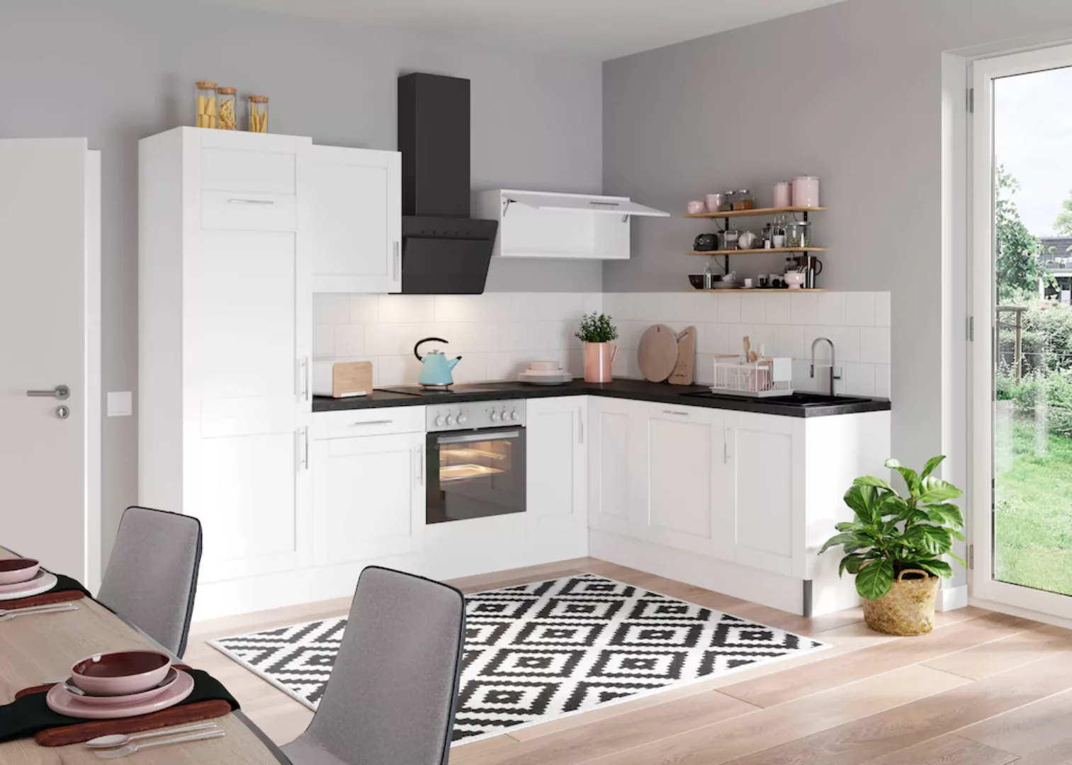 OPTIFIT Küche »Ahus«, 200 x 270 cm breit, wahlweise mit E-Geräten, Soft Clo günstig online kaufen
