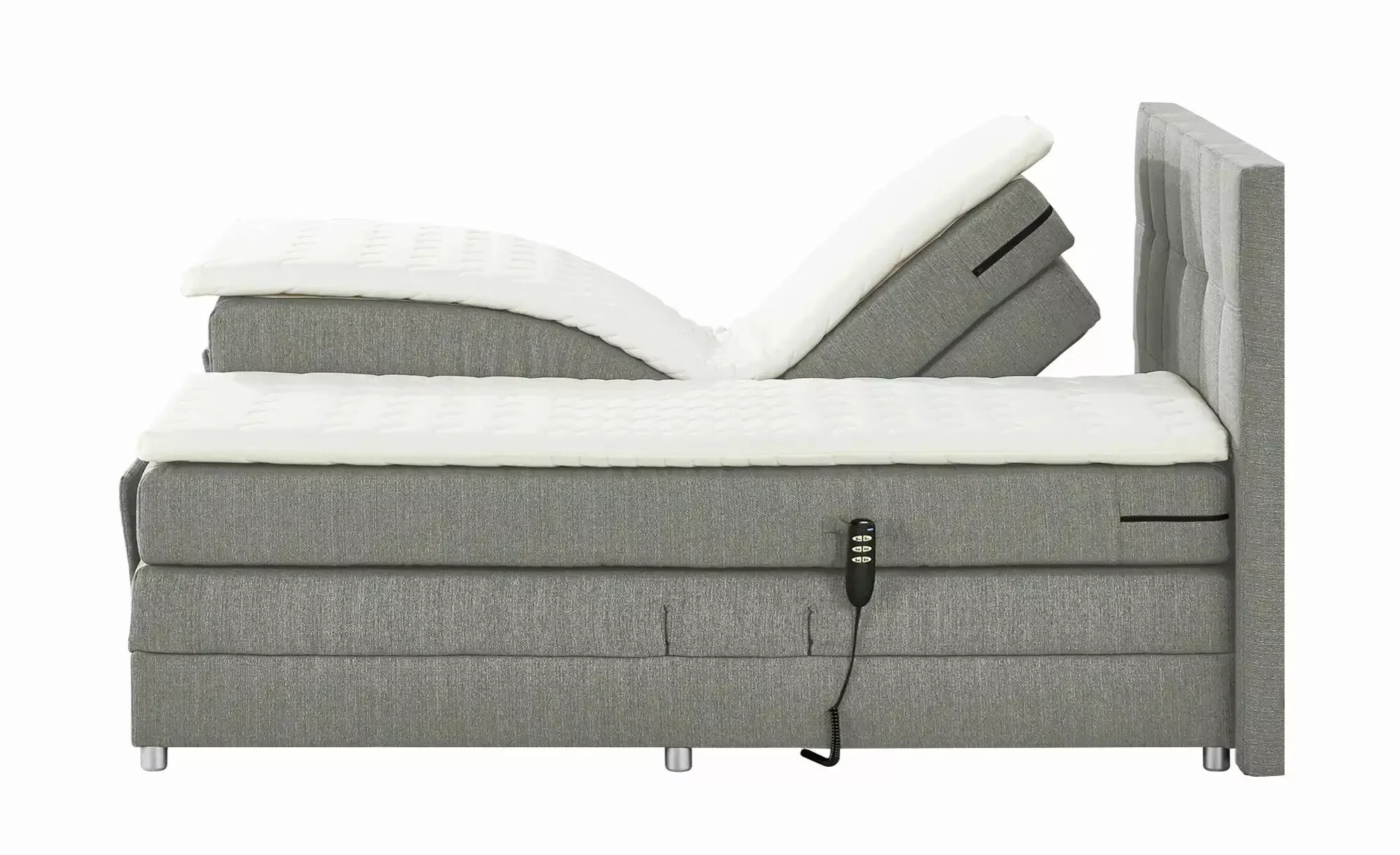 uno Motor-Boxspringbett   Manolo ¦ grau ¦ Maße (cm): B: 202 H: 112 Betten > günstig online kaufen