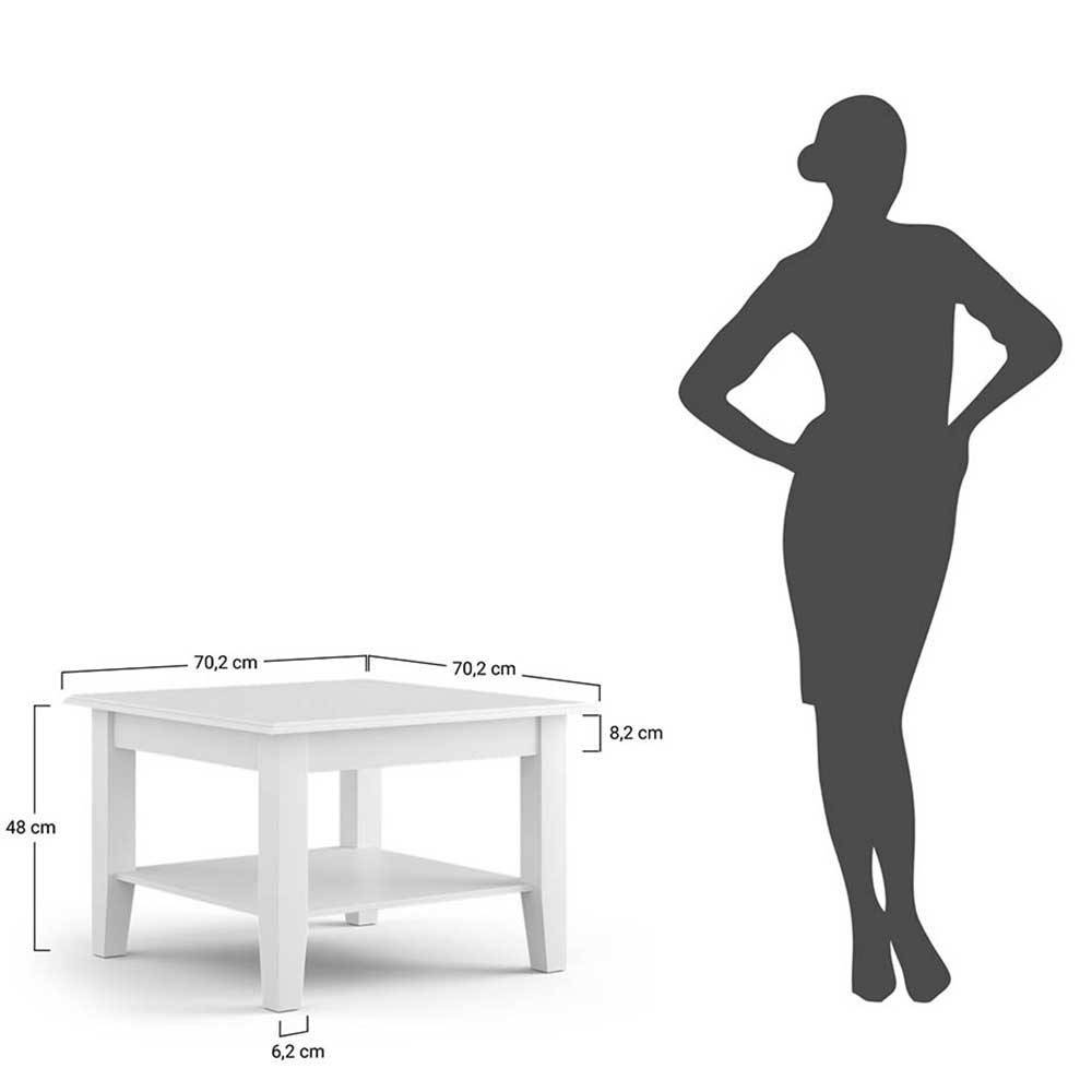 Couchtisch Sofatisch in Kieferfarben und Grau aus Massivholz günstig online kaufen