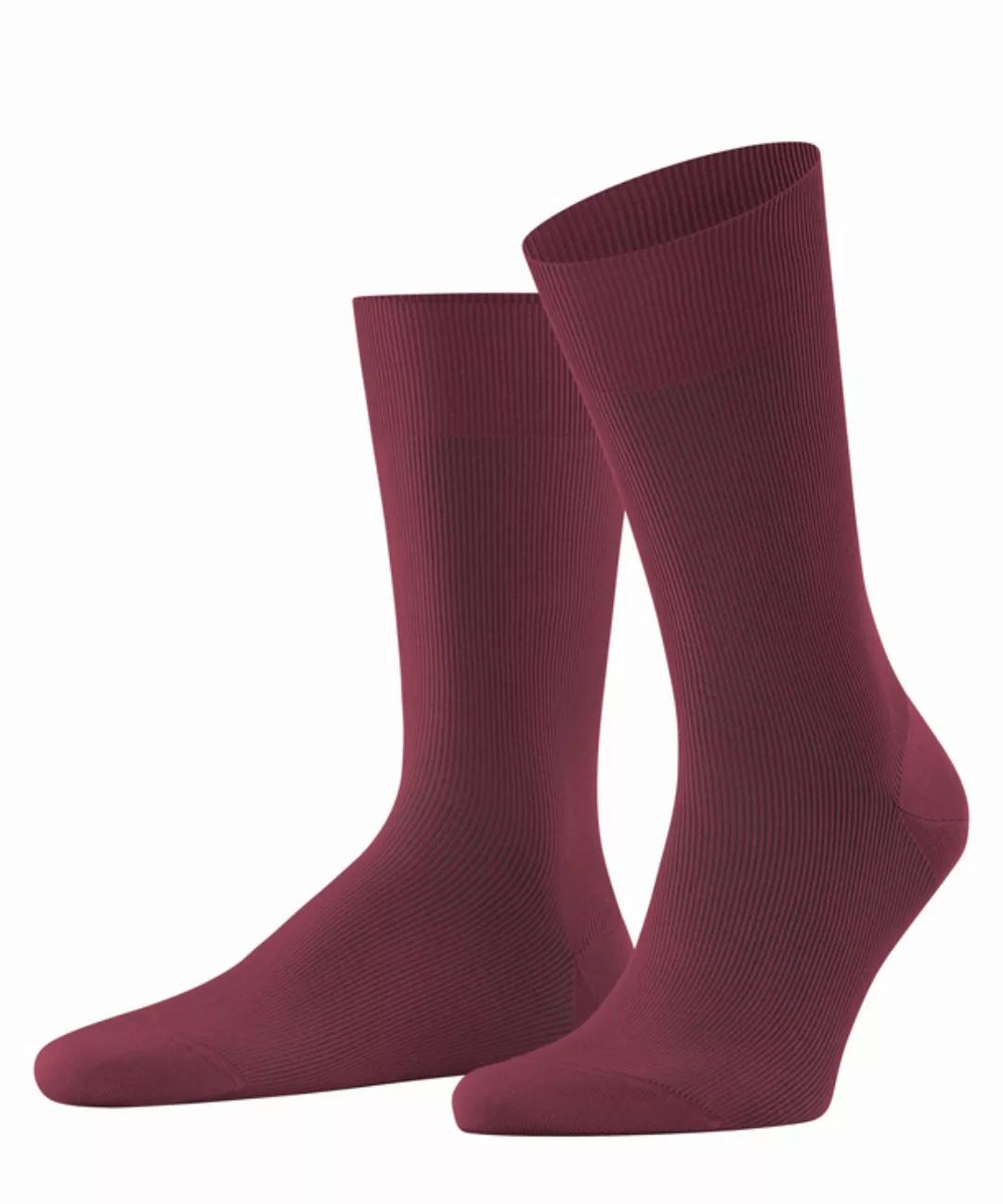 FALKE Fine Shadow Herren Socken, 45-46, Rot, Rippe, Baumwolle, 13141-841306 günstig online kaufen