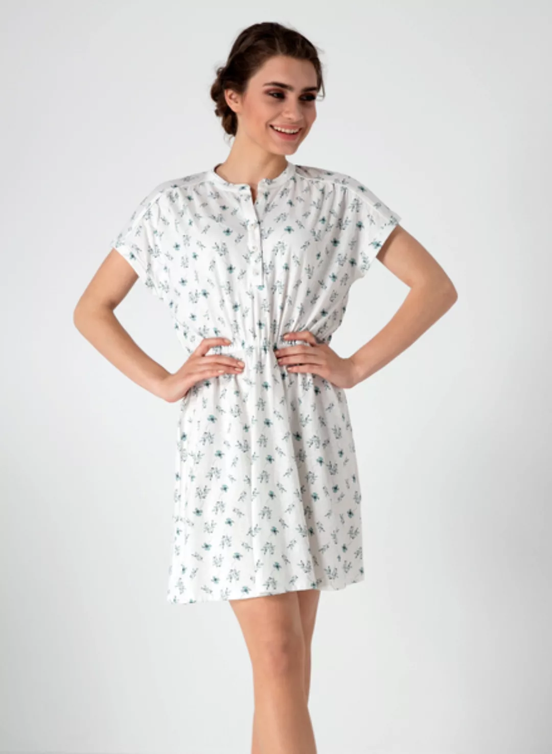 Kleid Aus Bio Baumwolle Mit Allover-blumen-print günstig online kaufen