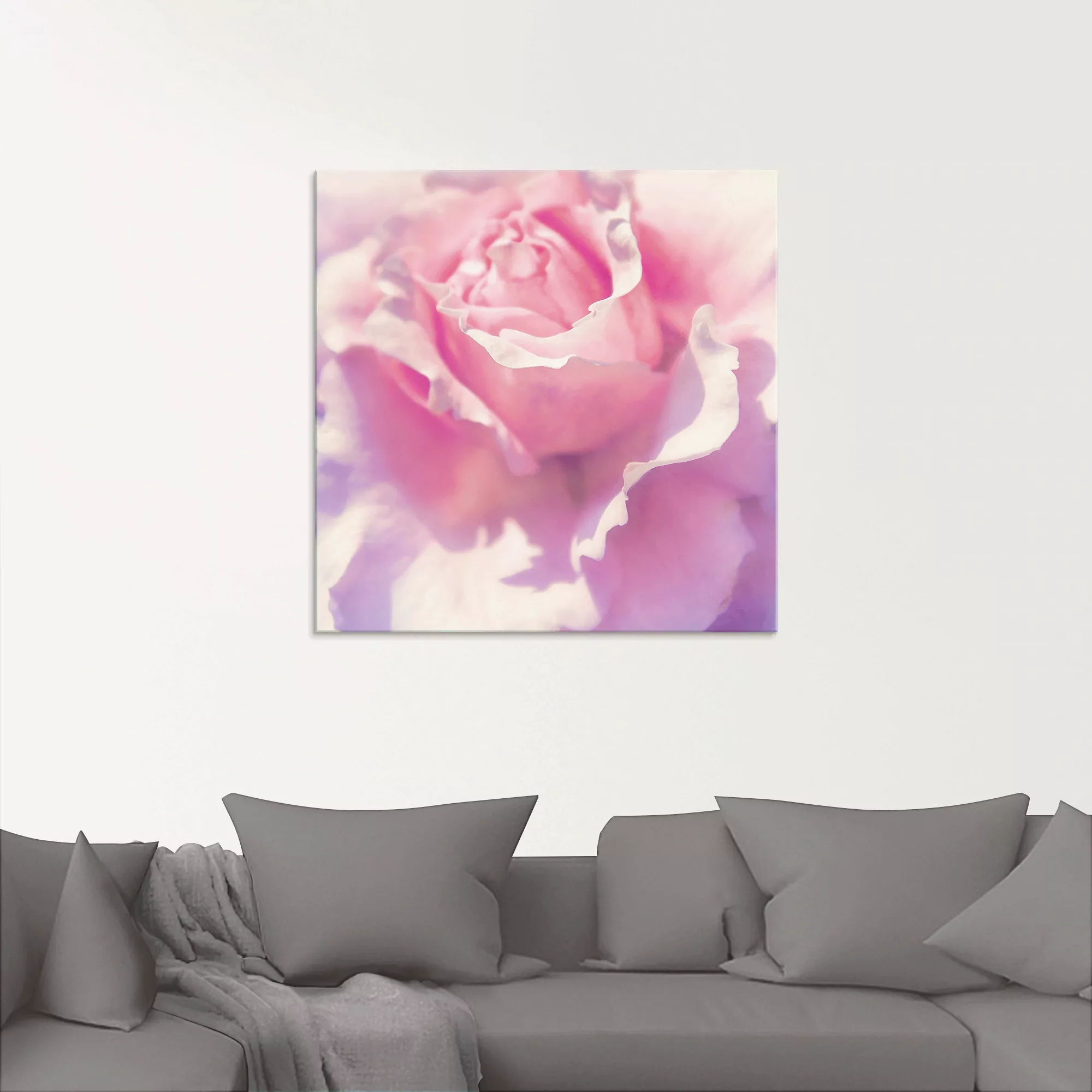 Artland Glasbild »Rosa«, Blumen, (1 St.) günstig online kaufen