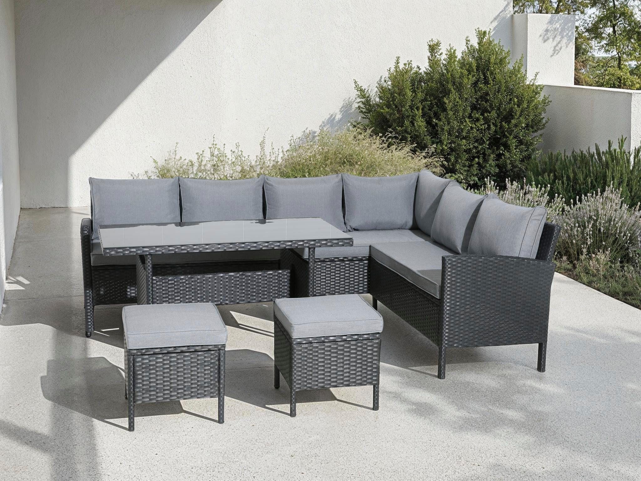 KONIFERA Gartenlounge-Set "Manhatten, Gartenmöbel Set", (Set, 18 tlg., Eckl günstig online kaufen
