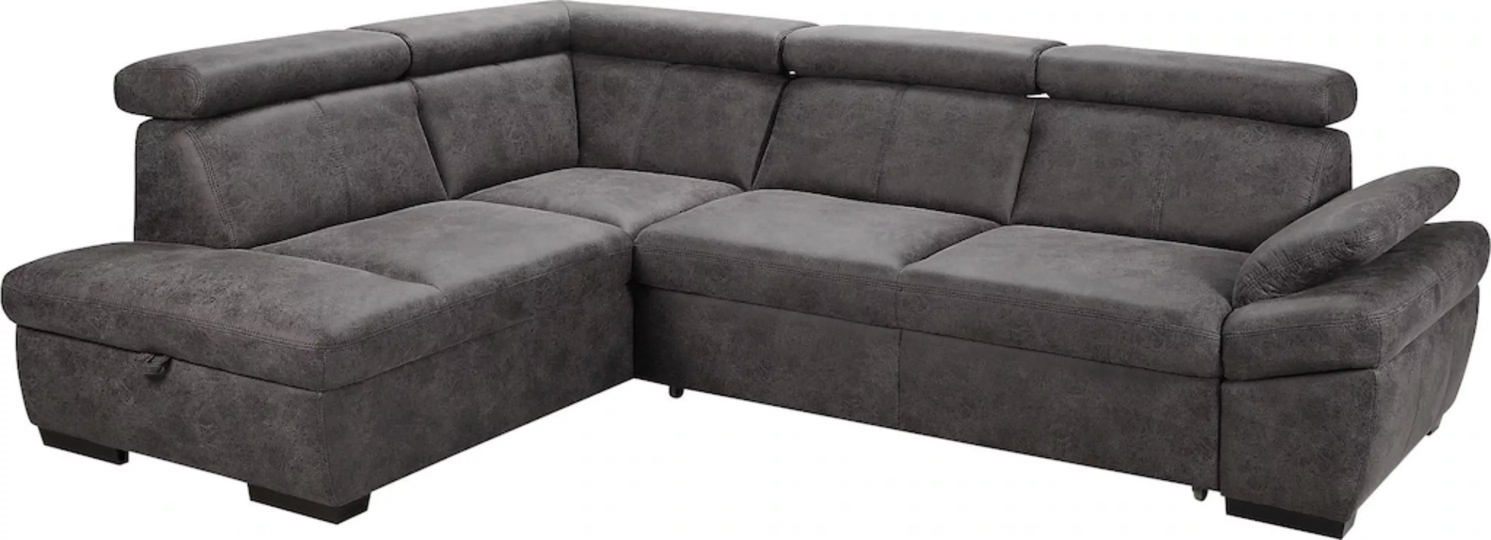 exxpo - sofa fashion Ecksofa Salerno, L-Form, inkl. Kopf- und Armteilverste günstig online kaufen