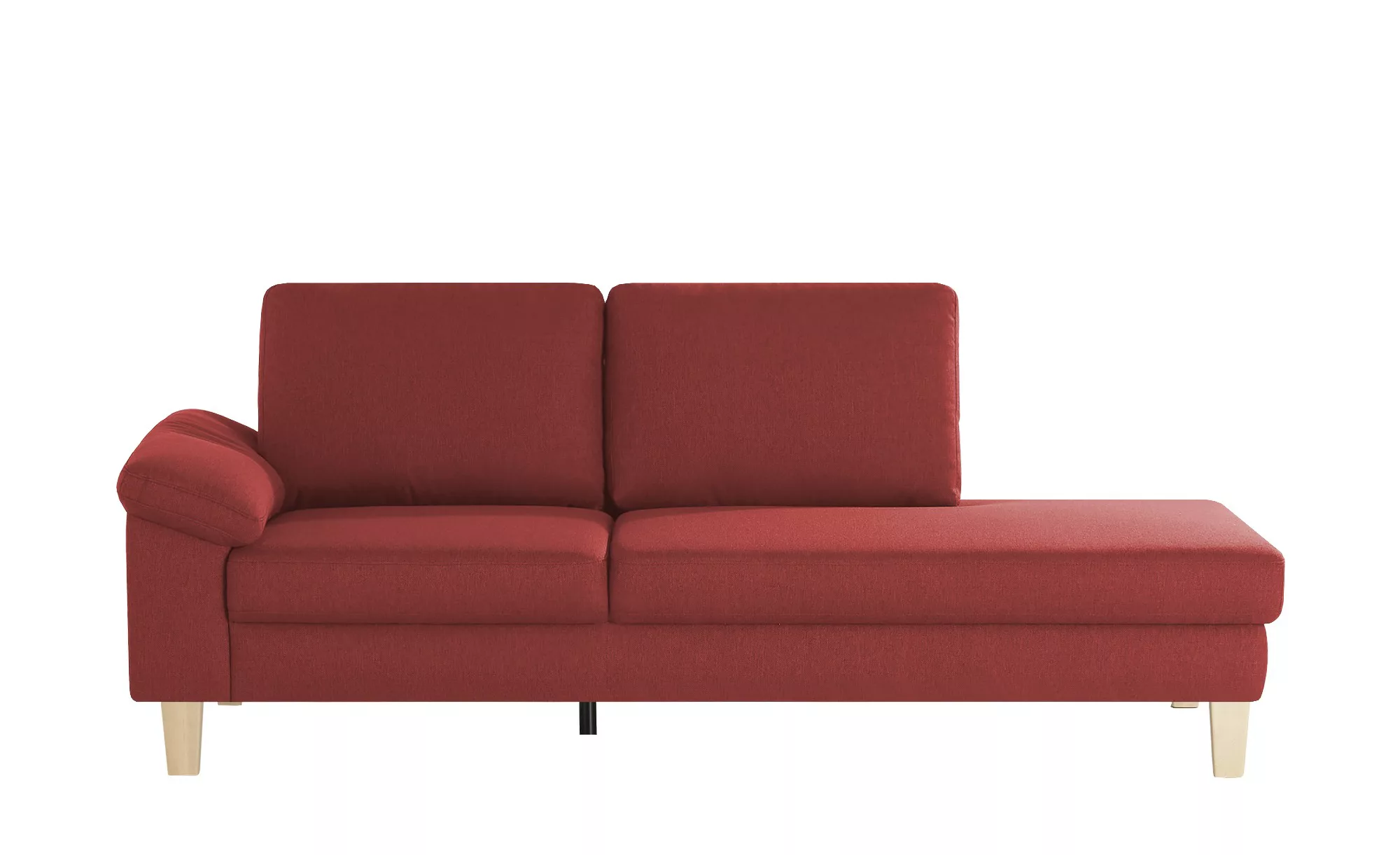 Recamiere  Bena ¦ rot ¦ Maße (cm): B: 218 H: 86 T: 97 Polstermöbel > Sofas günstig online kaufen