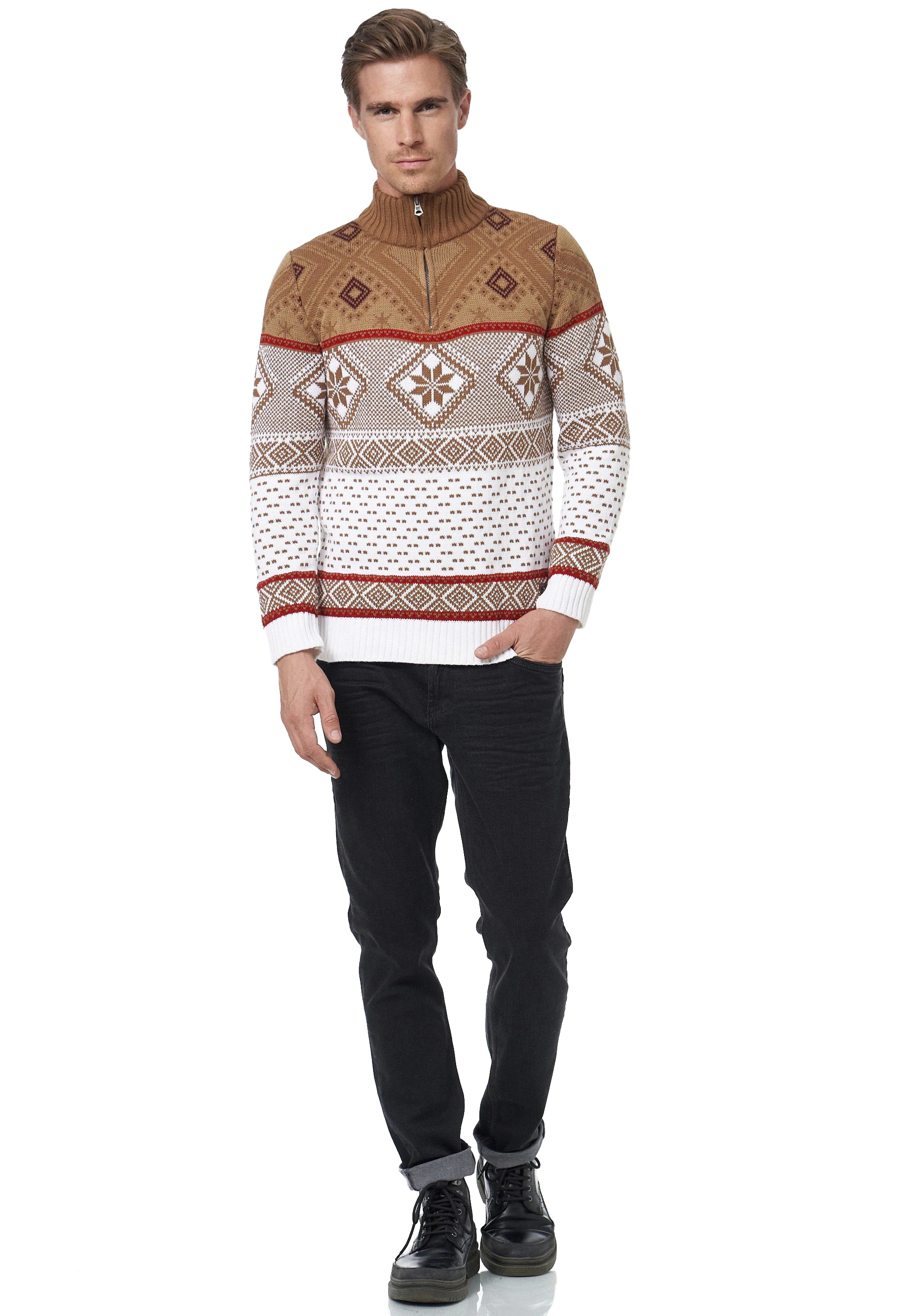 Rusty Neal Strickpullover, mit winterlichem Muster günstig online kaufen