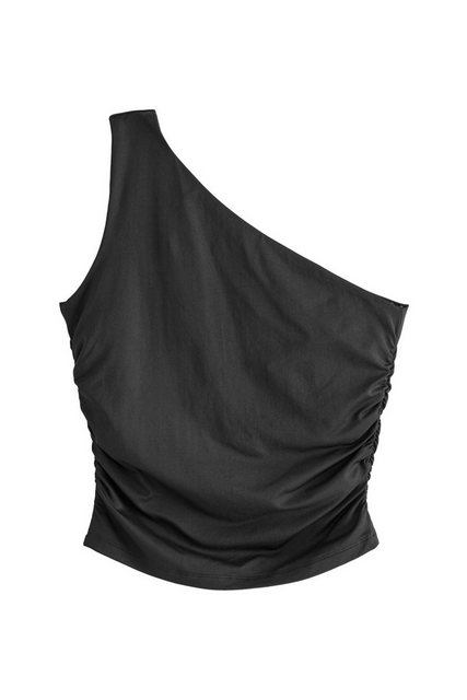 Next One-Shoulder-Top Einschultriges, gerafftes Oberteil aus Polyamid (1-tl günstig online kaufen