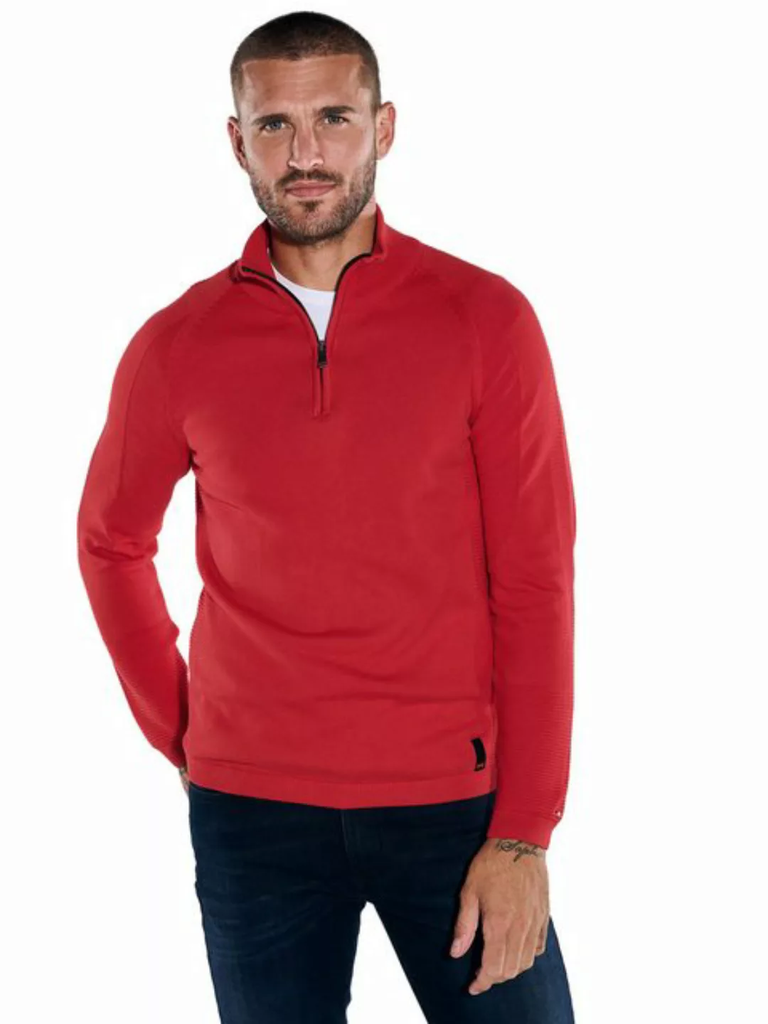 emilio adani Stehkragenpullover Pullover mit Troyerkragen günstig online kaufen