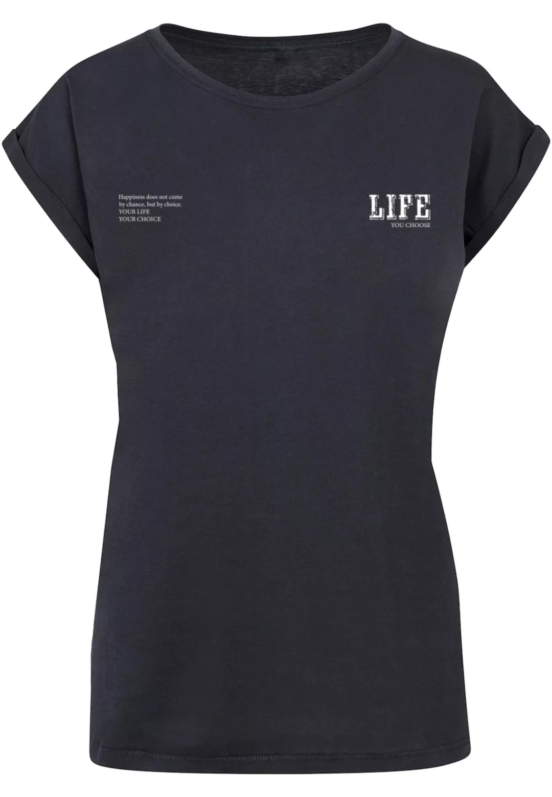 Merchcode T-Shirt "Merchcode Damen Ladies Life Extended Shoulder Tee" günstig online kaufen