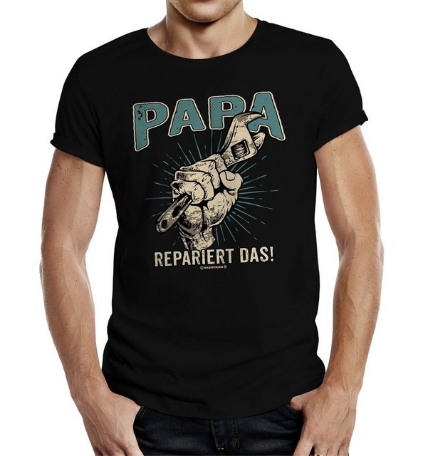 RAHMENLOS® T-Shirt Geschenk für Väter zum Vatertag - Papa repariert das günstig online kaufen