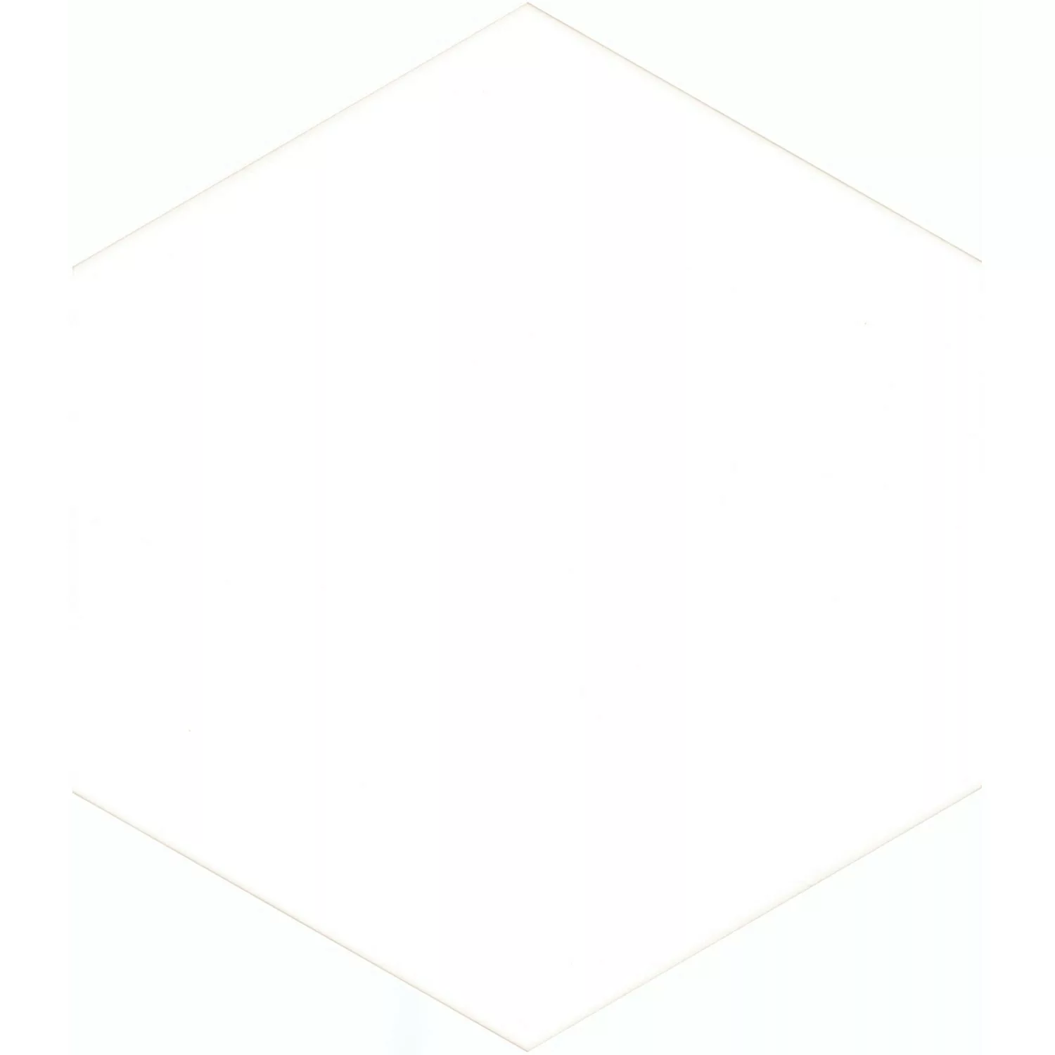 Feinsteinzeug Hexagon Solid White Glasiert Matt 21,5 x 25 x 0,9 cm günstig online kaufen