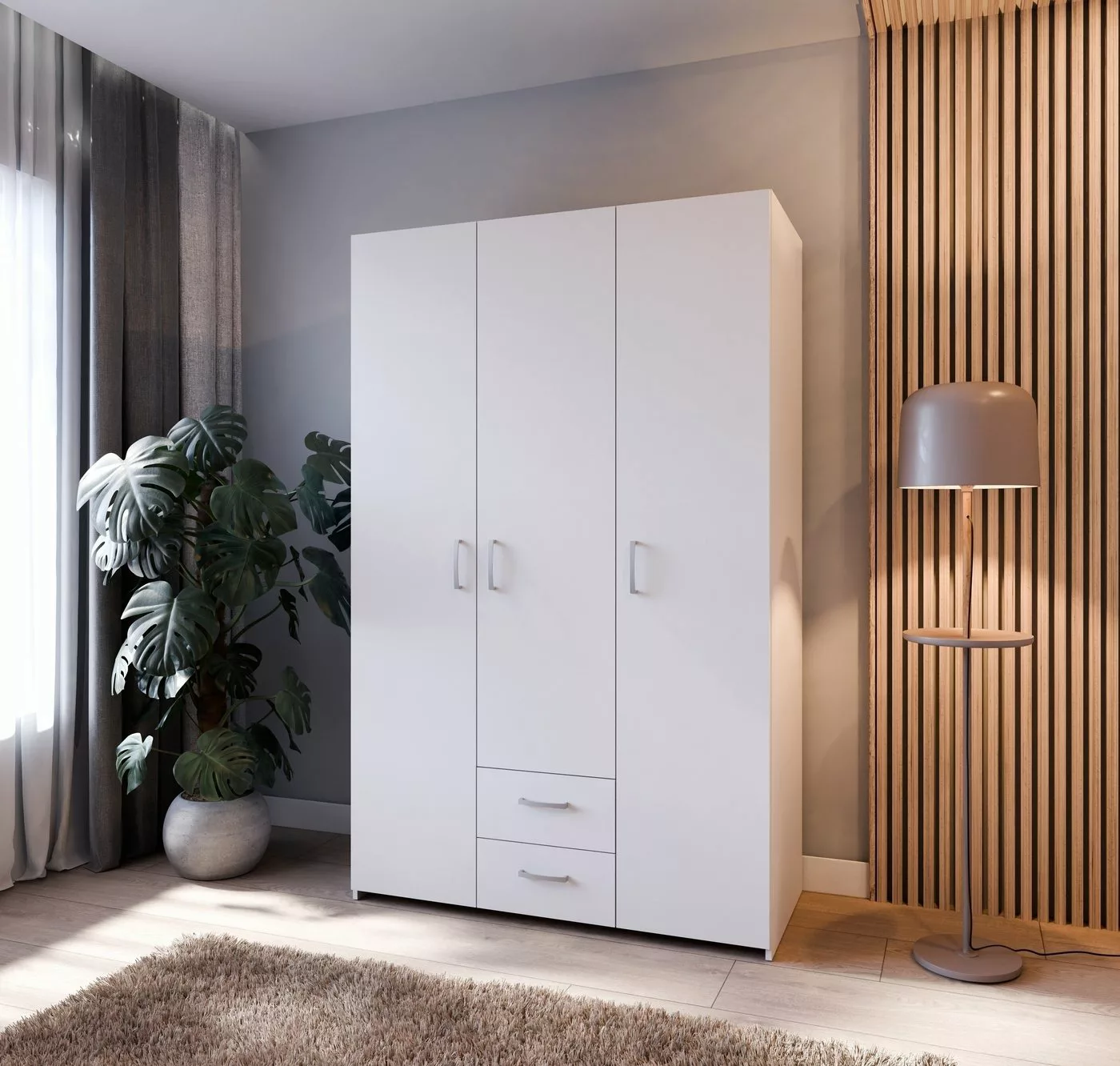 freiraum Drehtürenschrank ECONOBOX in Weiss - 119,4x190,5x54,4cm (BxHxT) günstig online kaufen