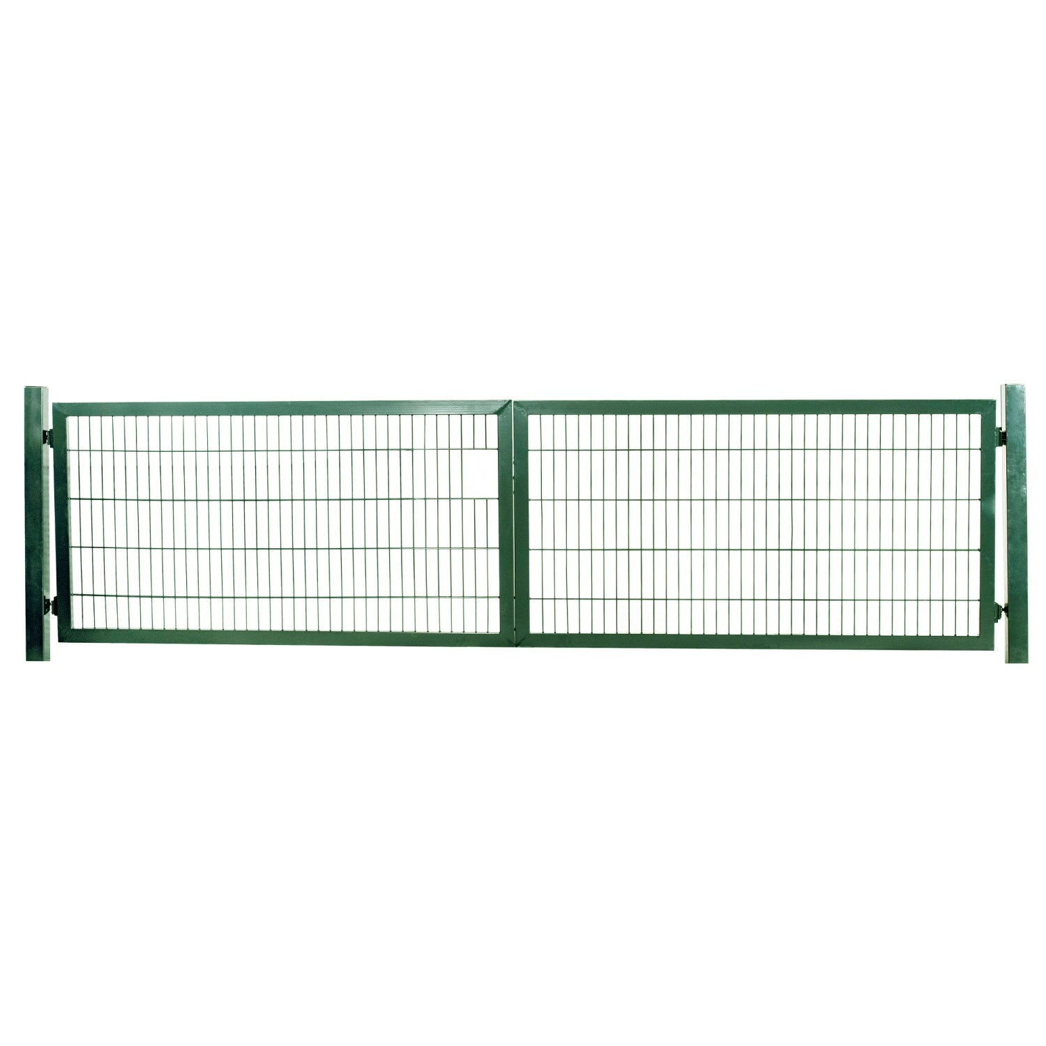 Gartentor Industrietor für Doppelstabzaun 8/6/8 mm Moosgrün 300 cm x 200 cm günstig online kaufen